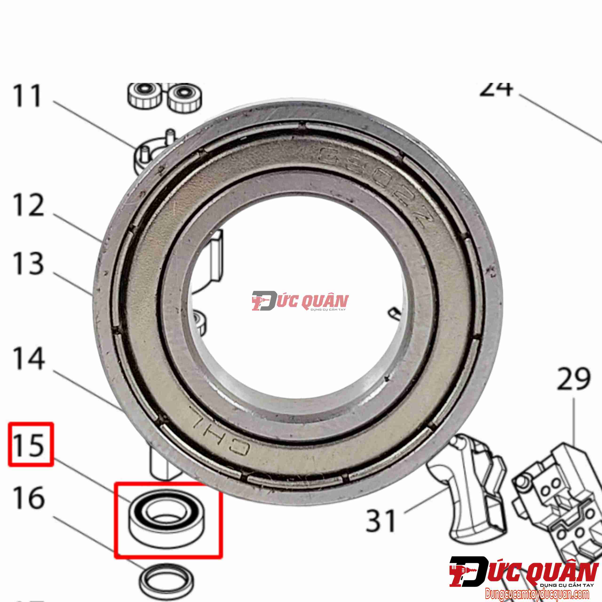 Bạc đạn ( 6902/6411 ) máy cưa vòng DPB181 211242-3