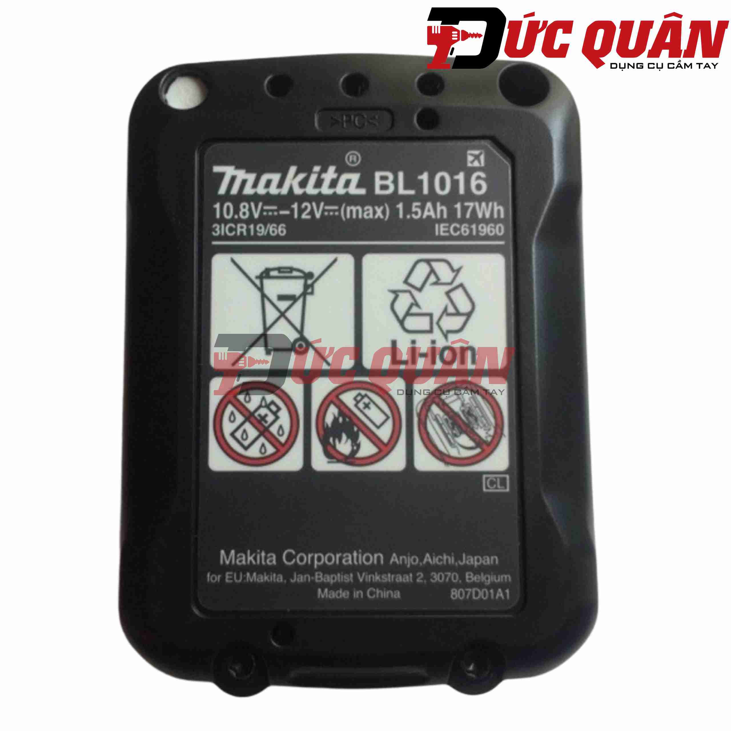 Pin 12v Max-1.5Ah Lithium-ion Makita BL1016