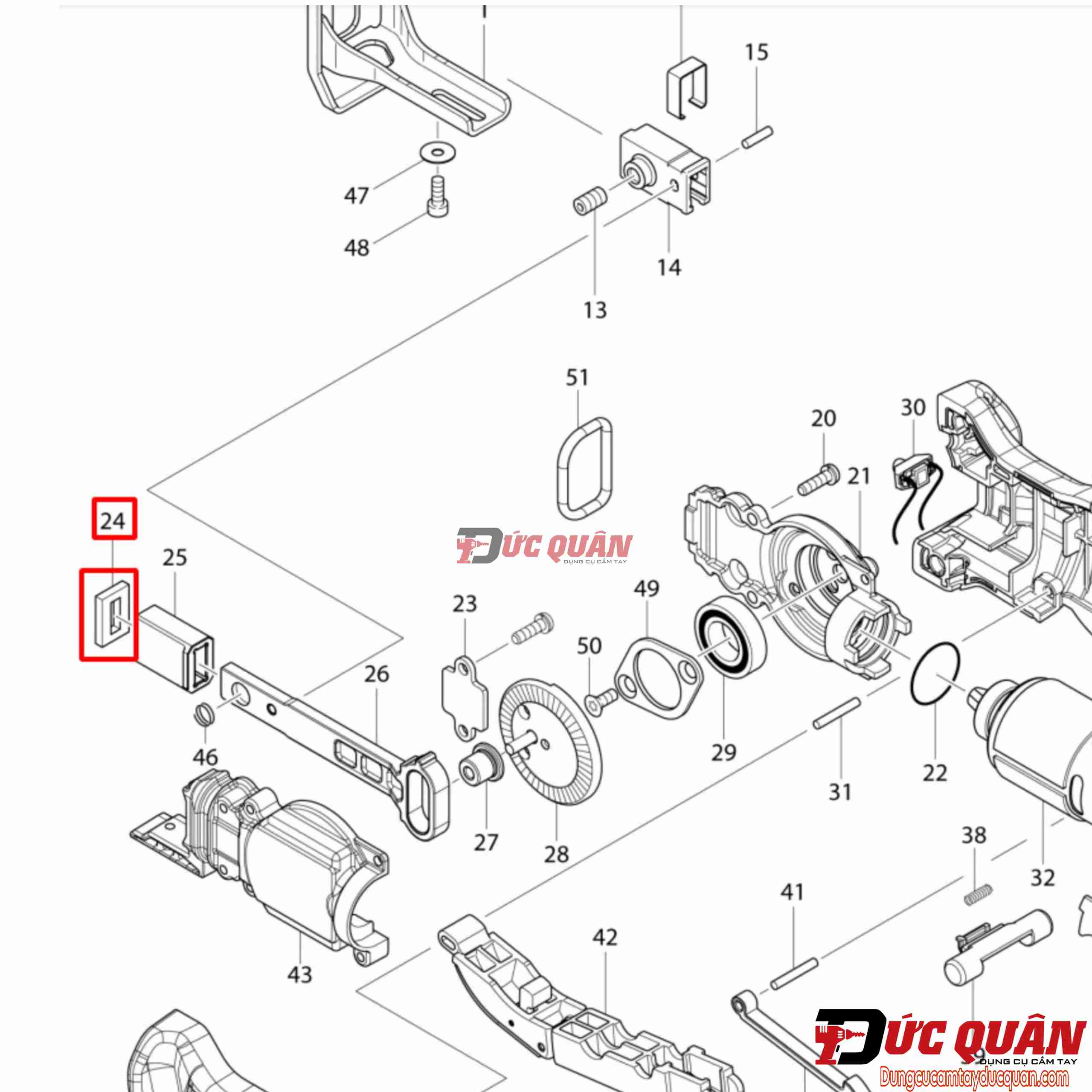 Miếng đệm máy cưa Makita DJR185/ JR105D 443185-3