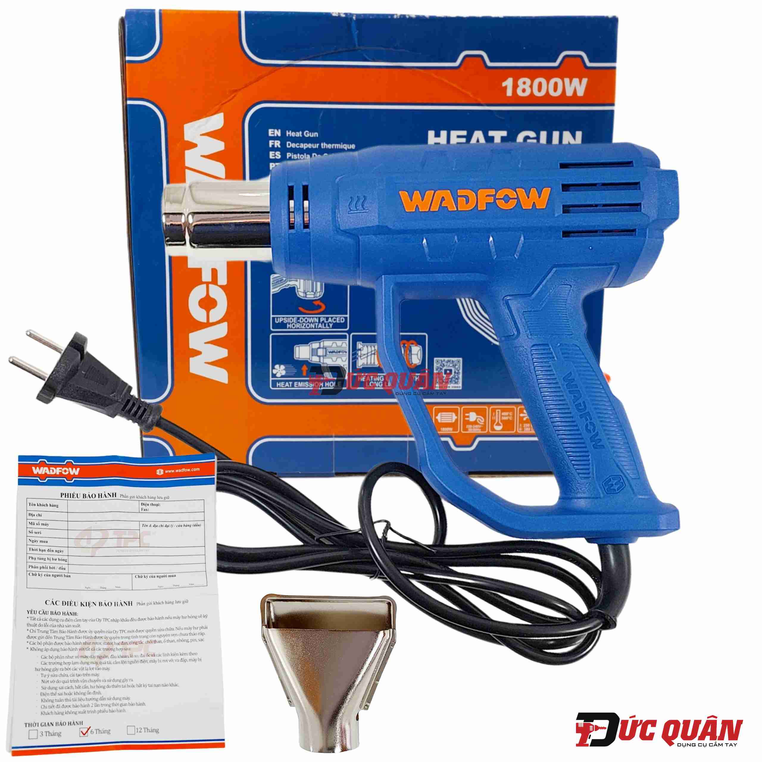 Máy thổi nhiệt 1800W WADFOW WHG1514