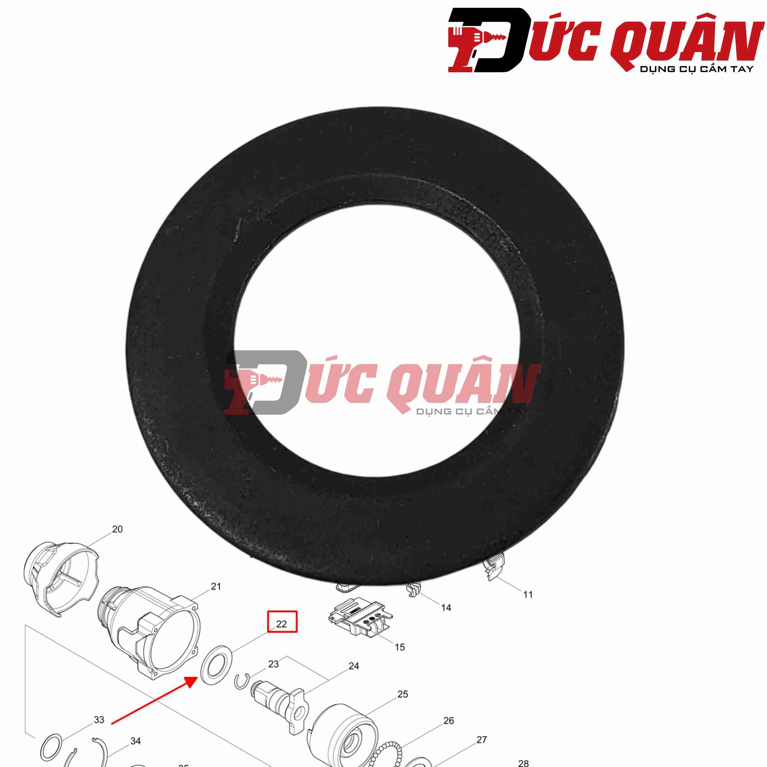 Long đền máy bu long DTW1001/ DTW1002 Makita 346948-5