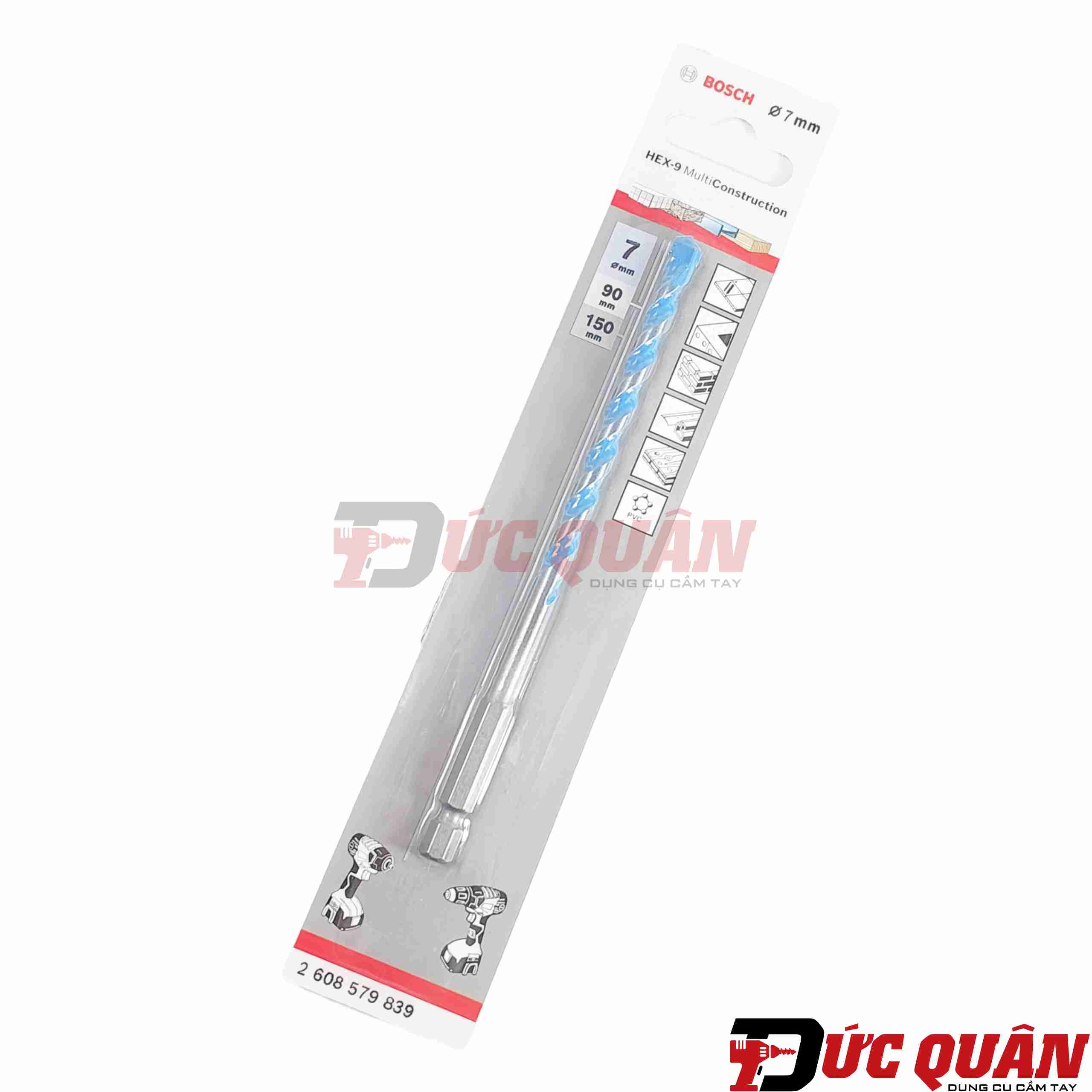 Mũi khoan đa năng chuôi lục giác HEX-9 MultiConstruction Bosch ( Full Size )