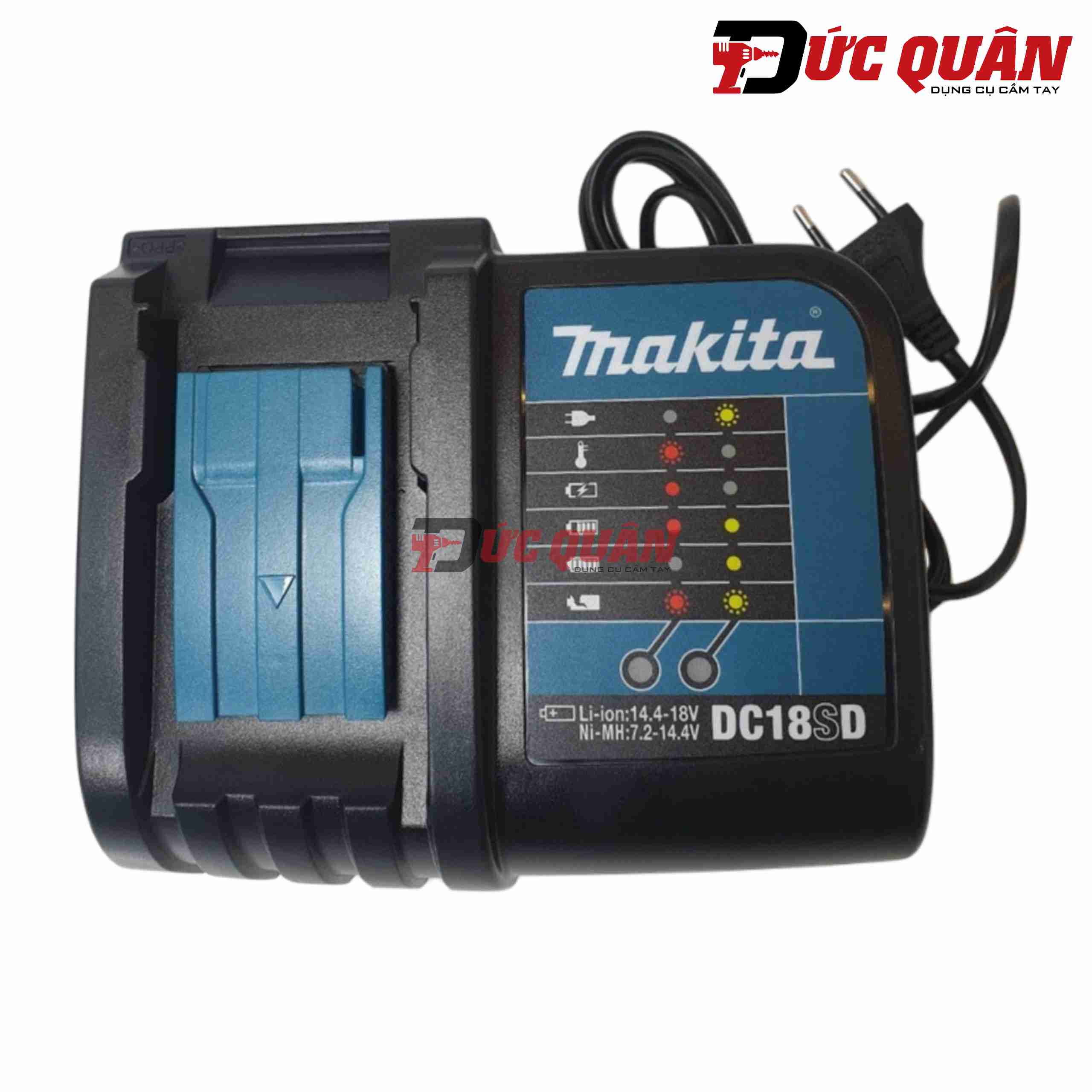 Bộ sạc pin 14.4-18V Makita DC18SD (nguồn 220V)