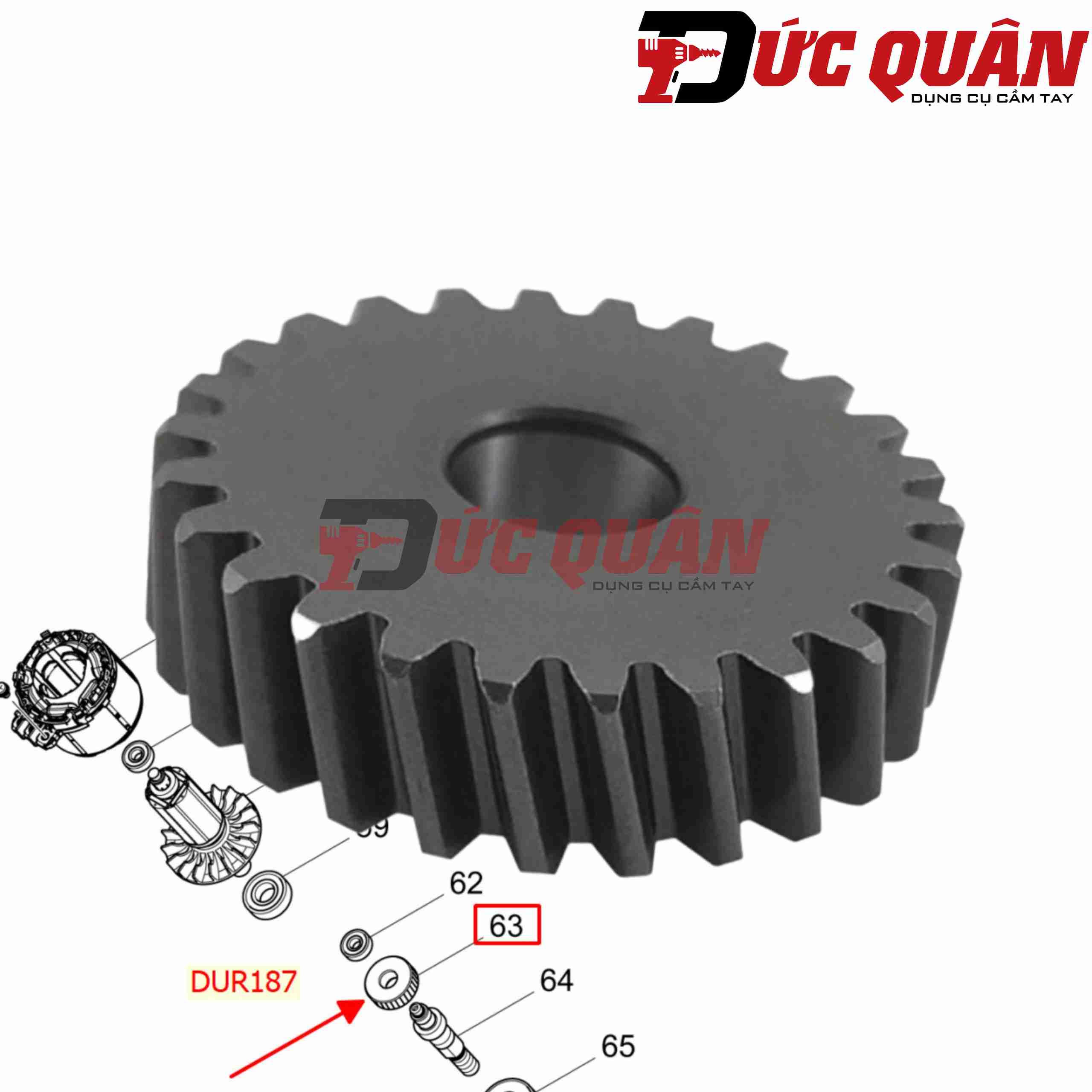 Bánh nhông máy cắt cỏ DUR187/ UR144UD Makita 221492-2