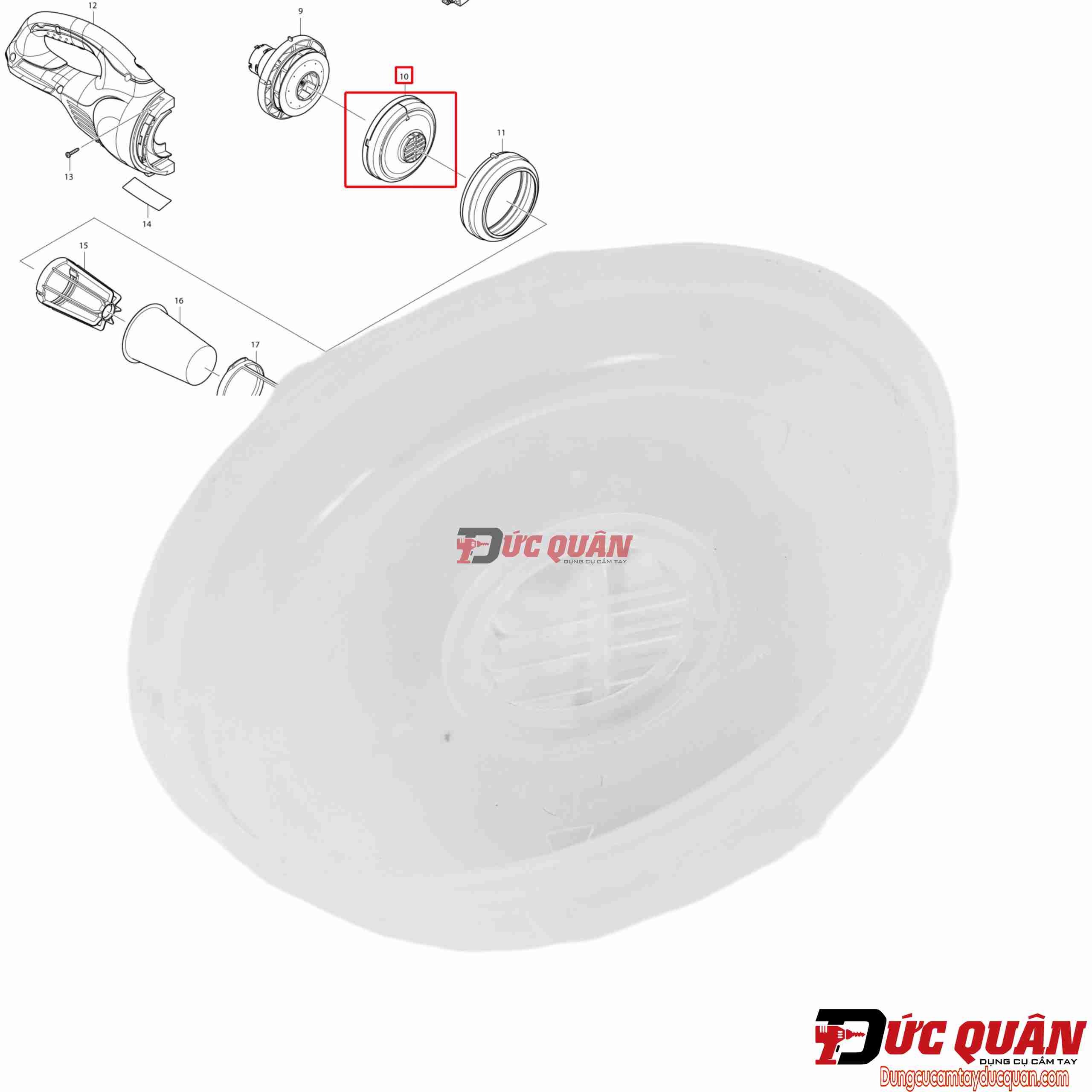 Miếng đệm bảo vệ cánh quạt máy hút bụi Makita 416030-5