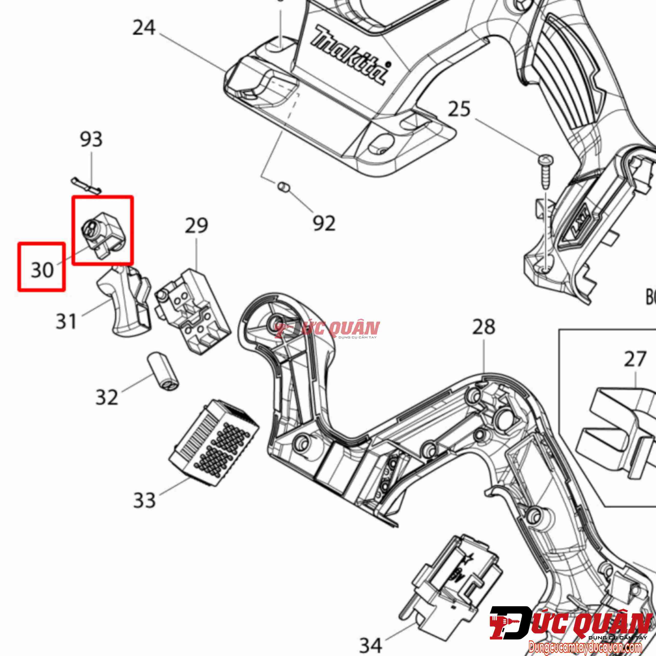 Chốt hãm công tắc máy Makita DPB180/ DPB181 419504-5