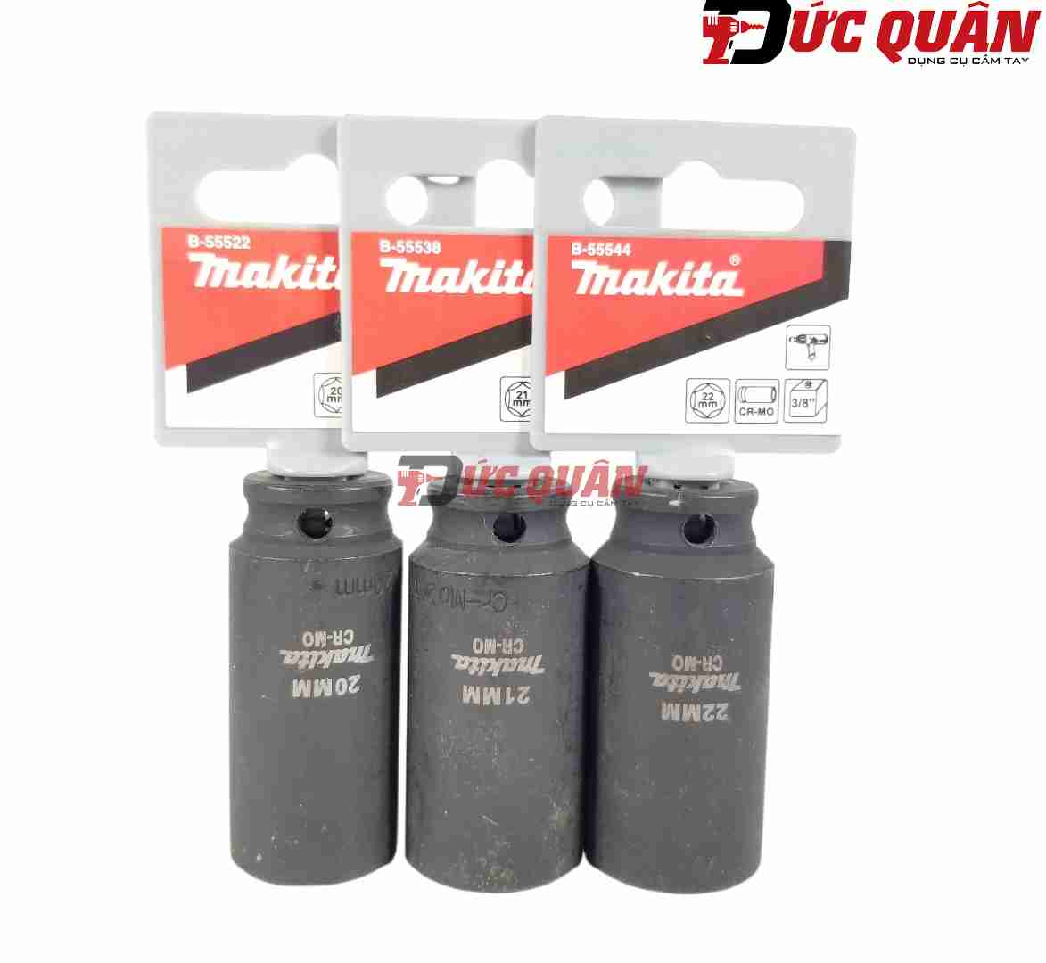 Đầu tuýp loại sâu 6 cạnh ( 3/8 dài 63mm ) chất liệu thép Cr-Mo MAKITA