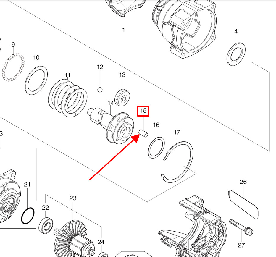 Chốt máy bu long DTW700, DTW701, TW701, 6924N Makita 256211-7 ( 1 cái )