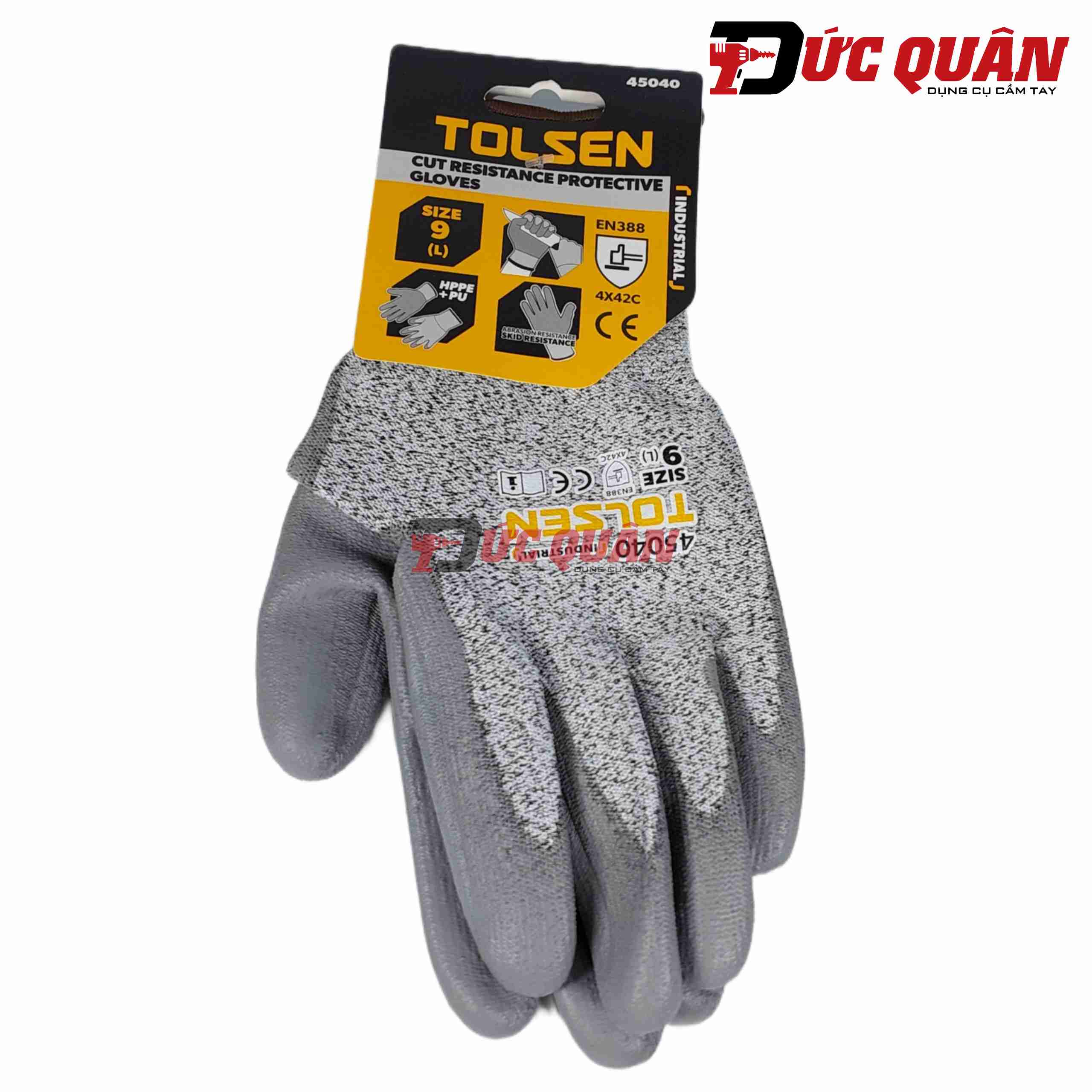 Bao tay chống cắt 9in Tolsen 45040