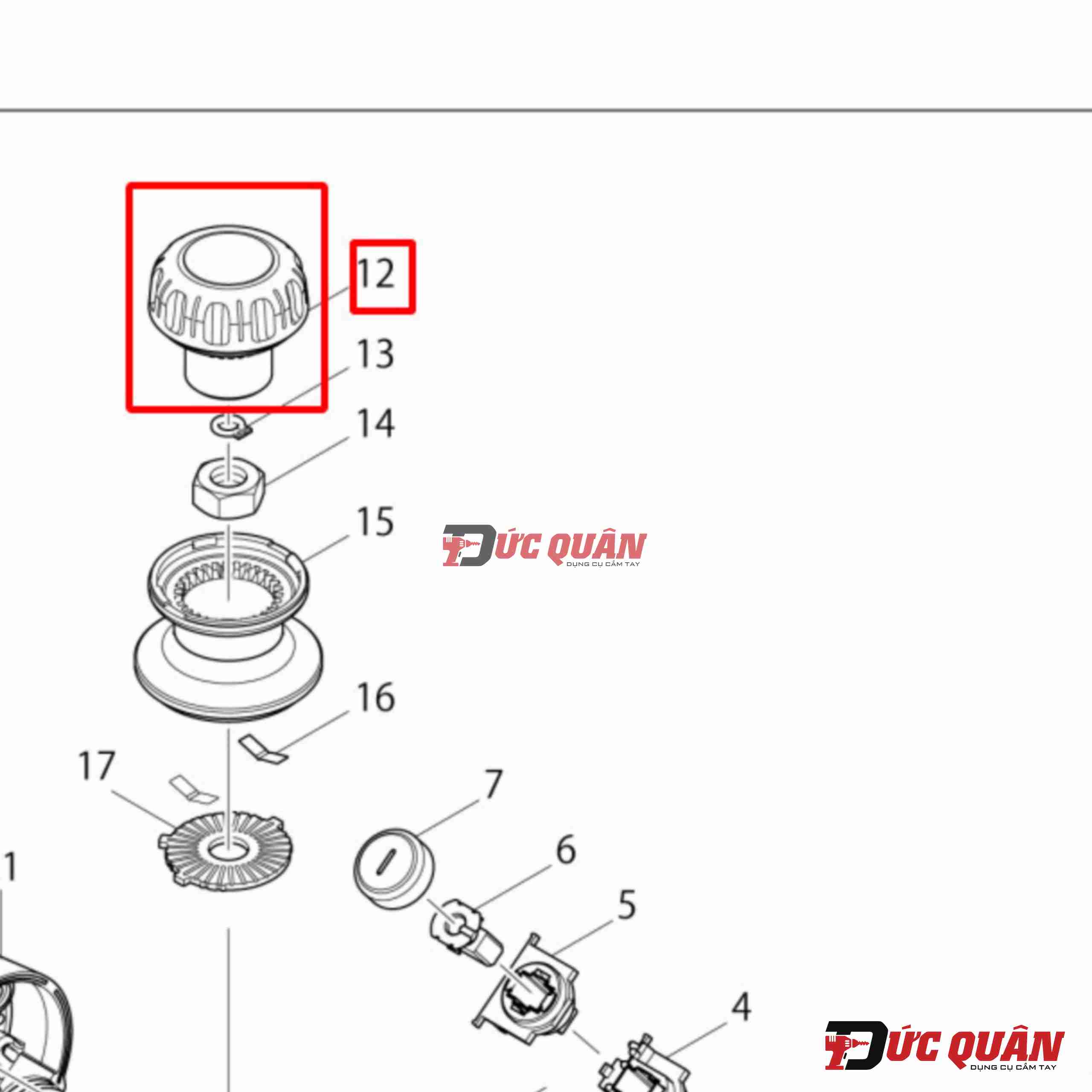 Nút vặn chỉnh độ sau máy bào Makita DKP180/ KP0800X 451328-3