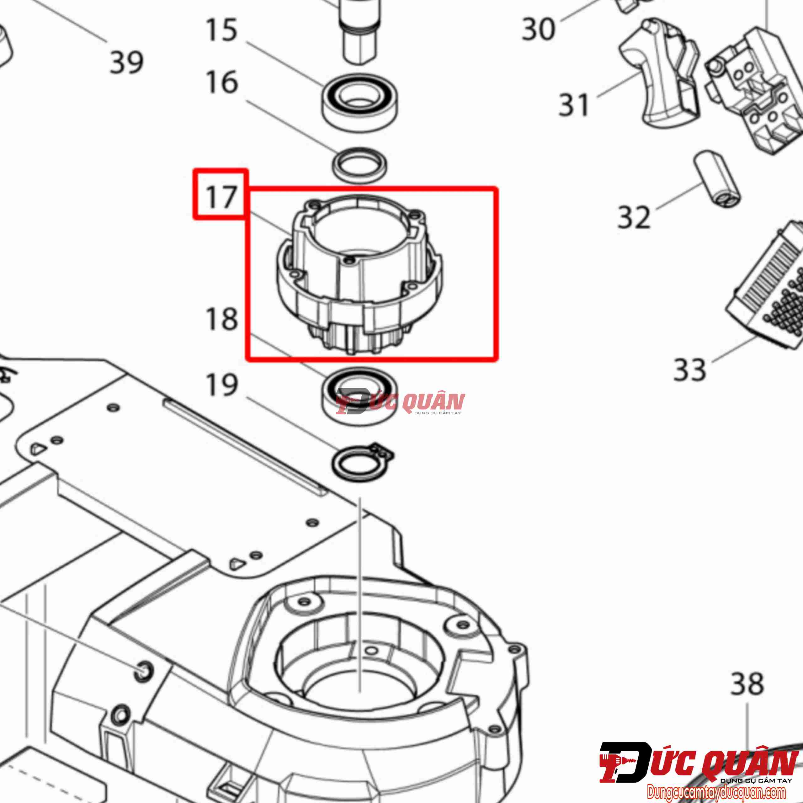 Hộp nhông máy cưa vòng Makita DPB181 455790-4