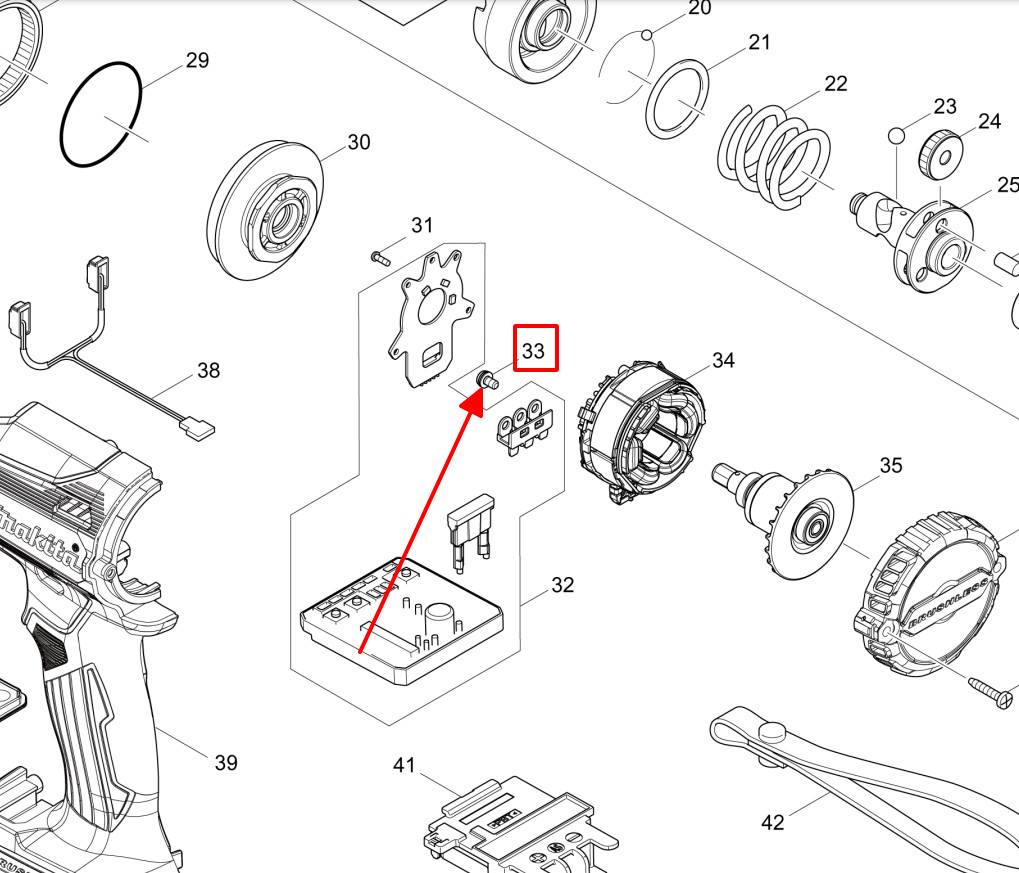 Ốc ( M3x6mm ) dùng vặn sator máy Makita 652069-6 ( 1 cái )