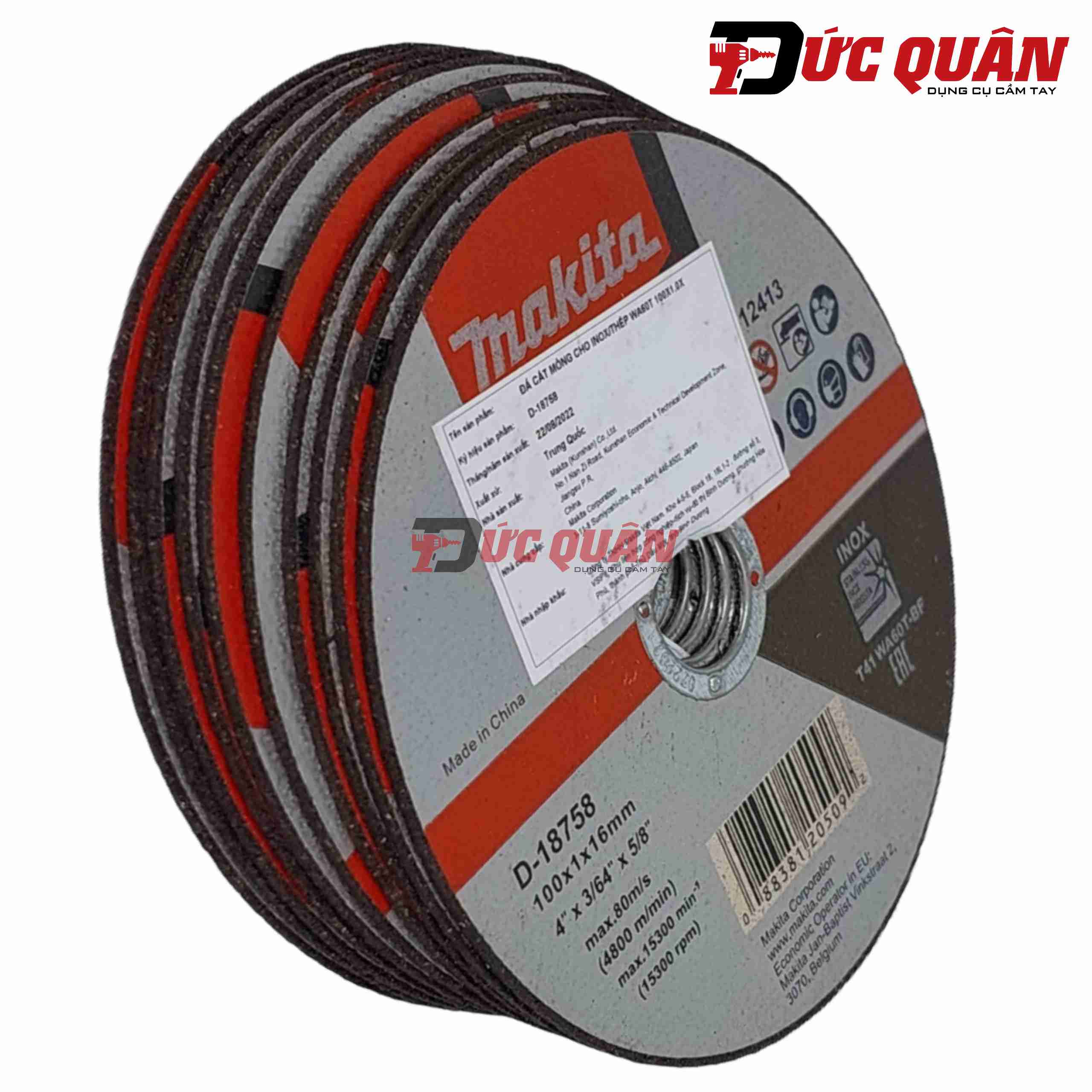 Đá cắt mỏng ( 100x1x16mm ) Makita D-18758