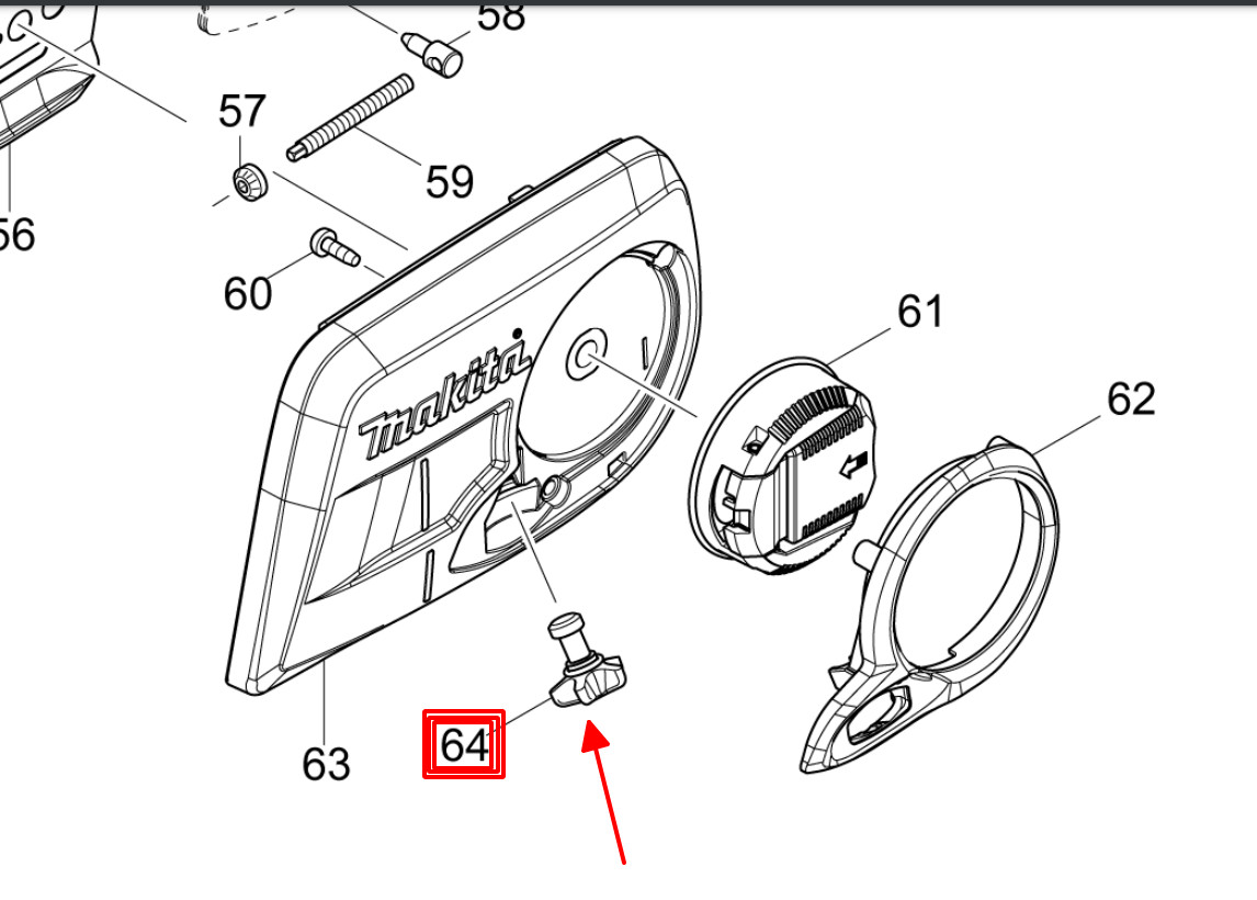 Cần tăng xích máy DUC353 Makita 142288-7