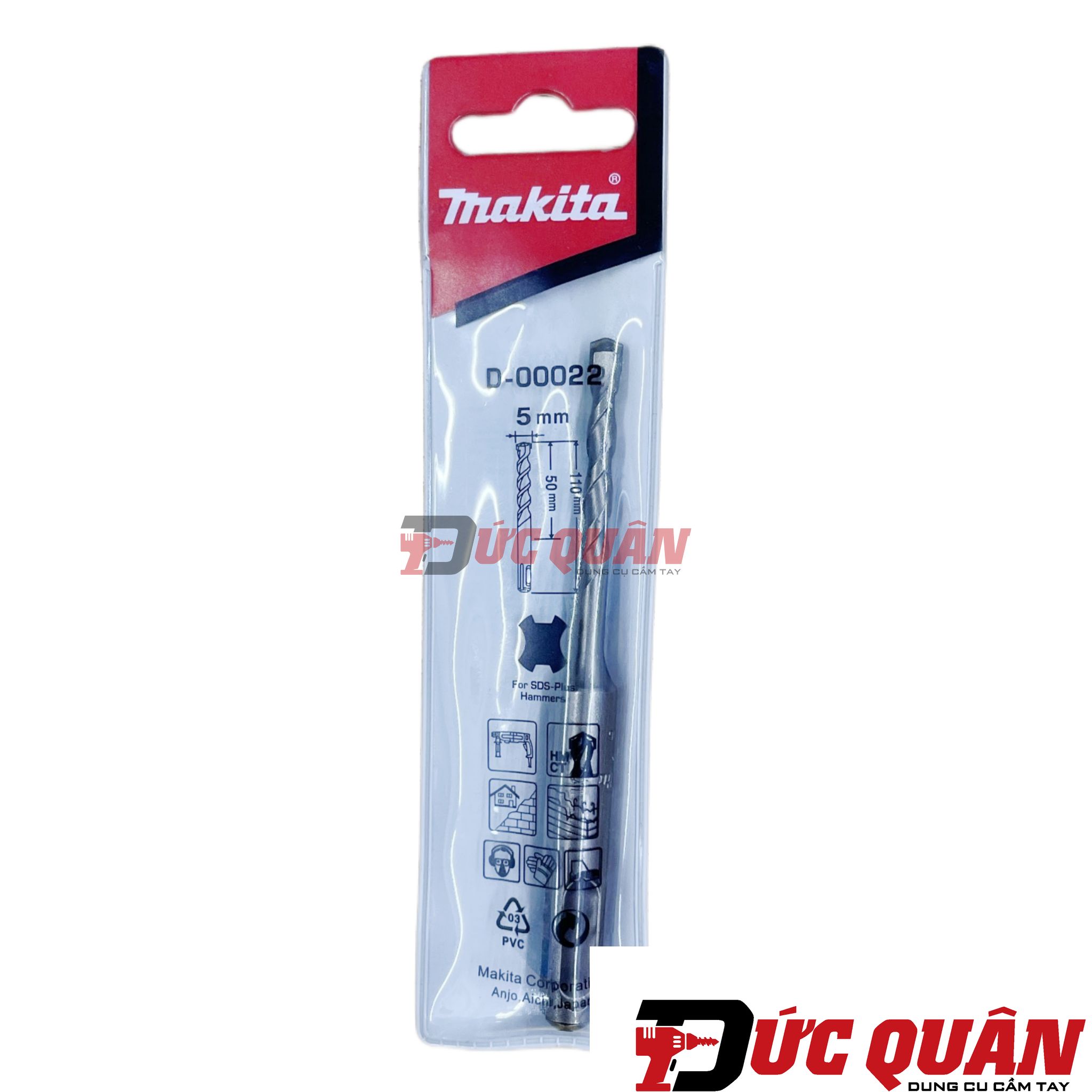 Mũi khoan bên tông Makita  ( 3.5-10mm ) SDS - Plus