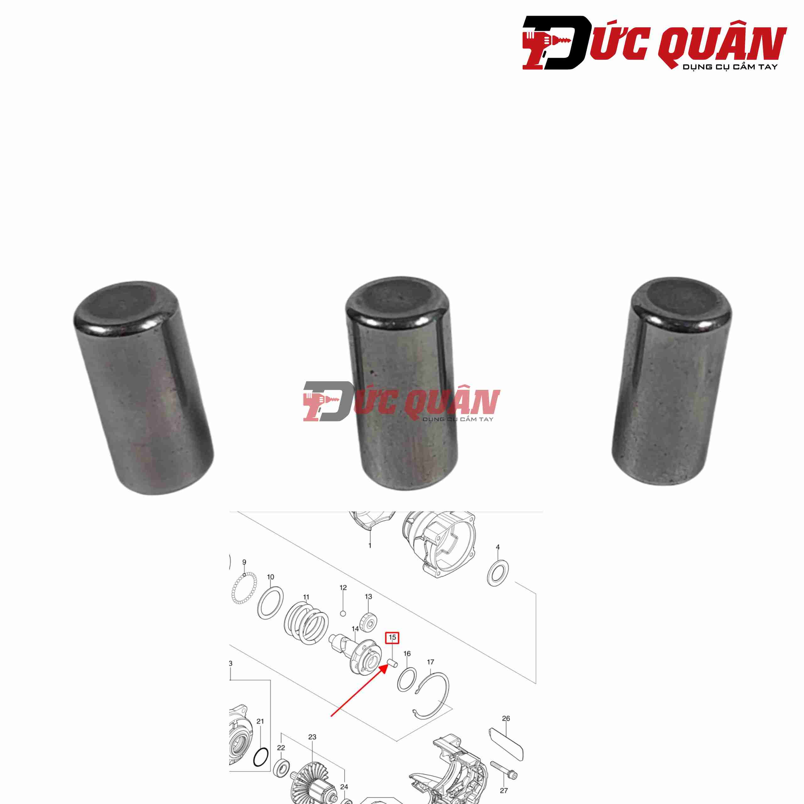 Chốt máy bu long DTW700, DTW701, TW701, 6924N Makita 256211-7 ( 1 cái )