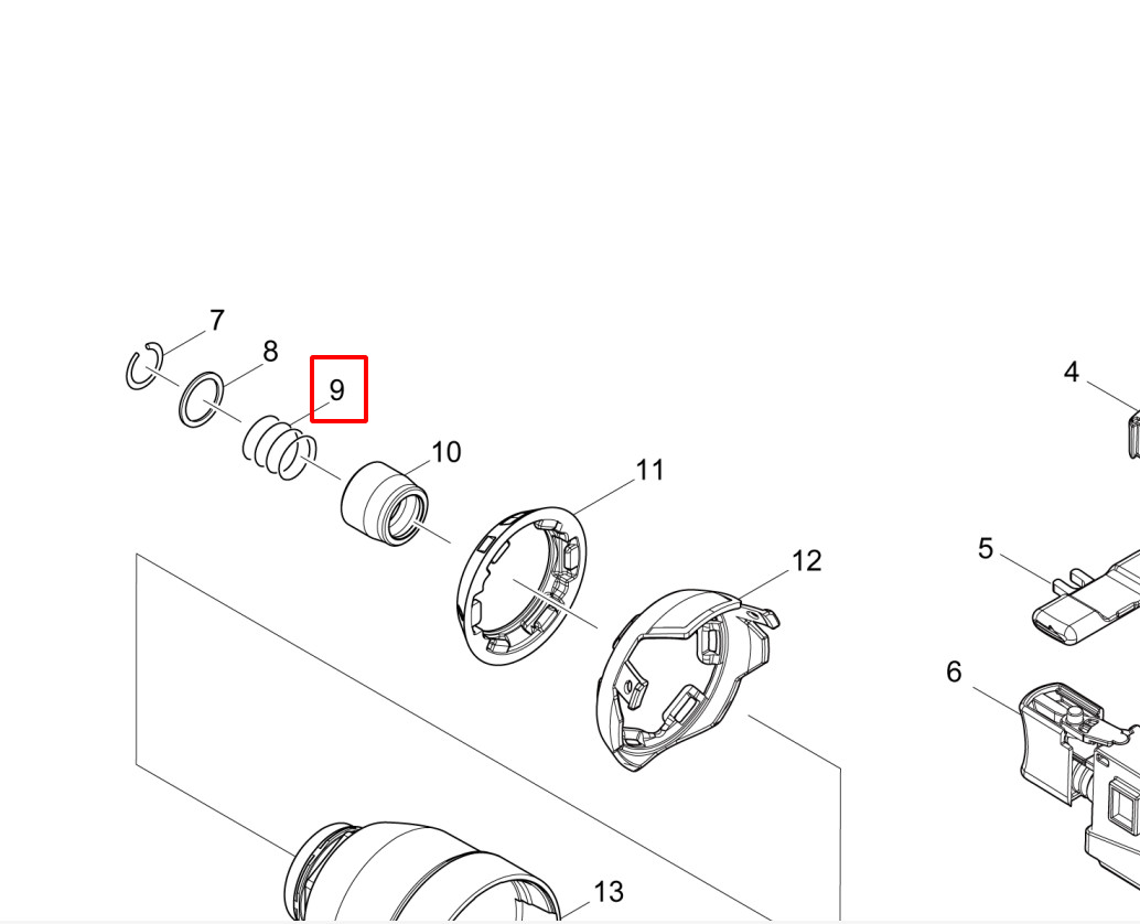 Lò xo ngậm đầu cho các loại máy bắn vít, MAKITA, 233005-7