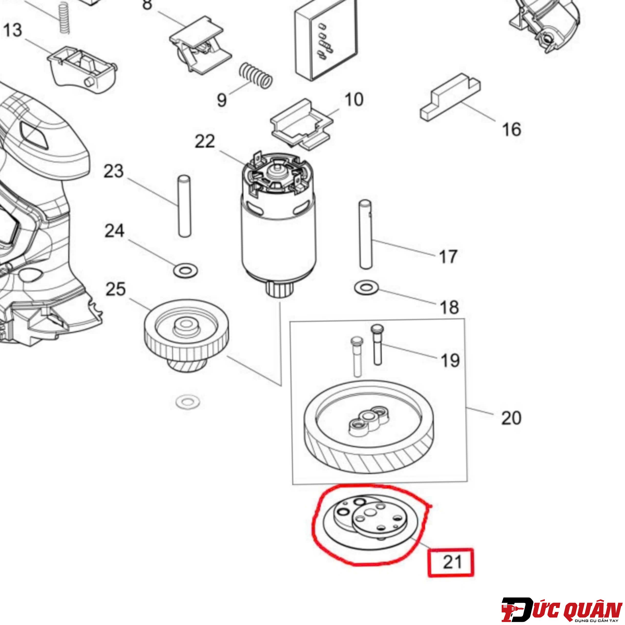 Trục truyền đông máy tải hàng rào Makita UH201, UH266D 161598-3