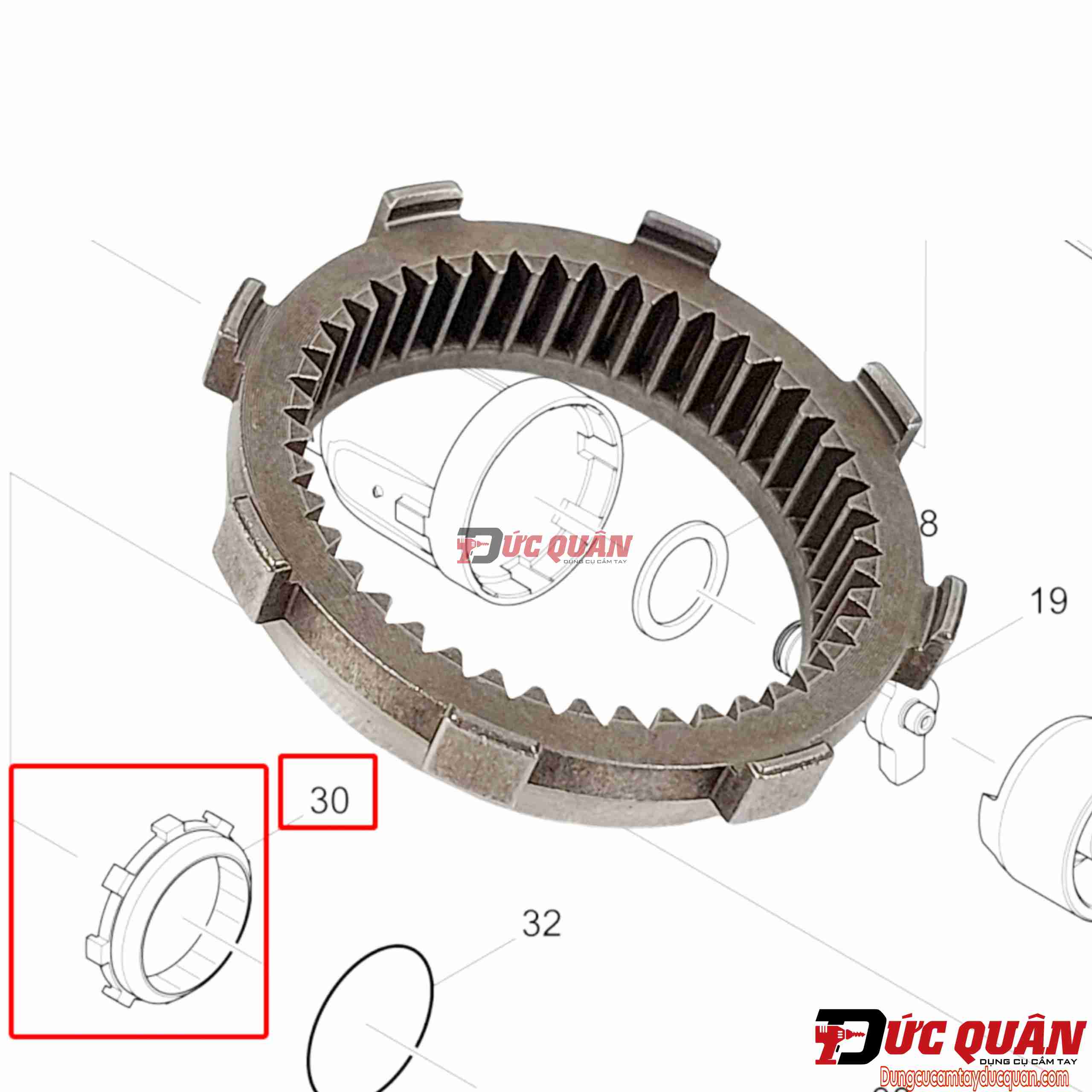 Nhông lớn máy Makita TD111/ TD091D 227316-0