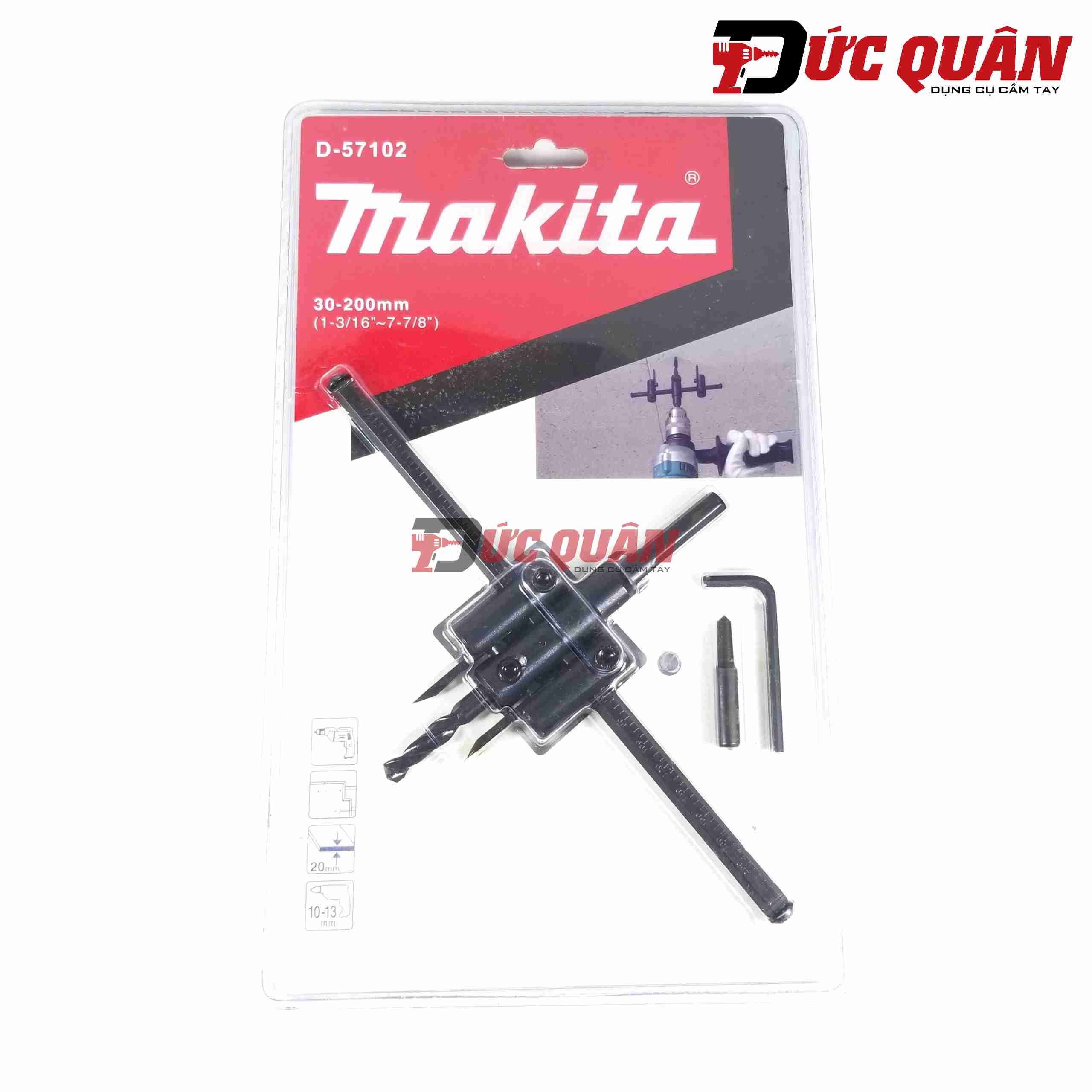 Mũi khoét lỗ tròn 30-200mm Makita D-57102