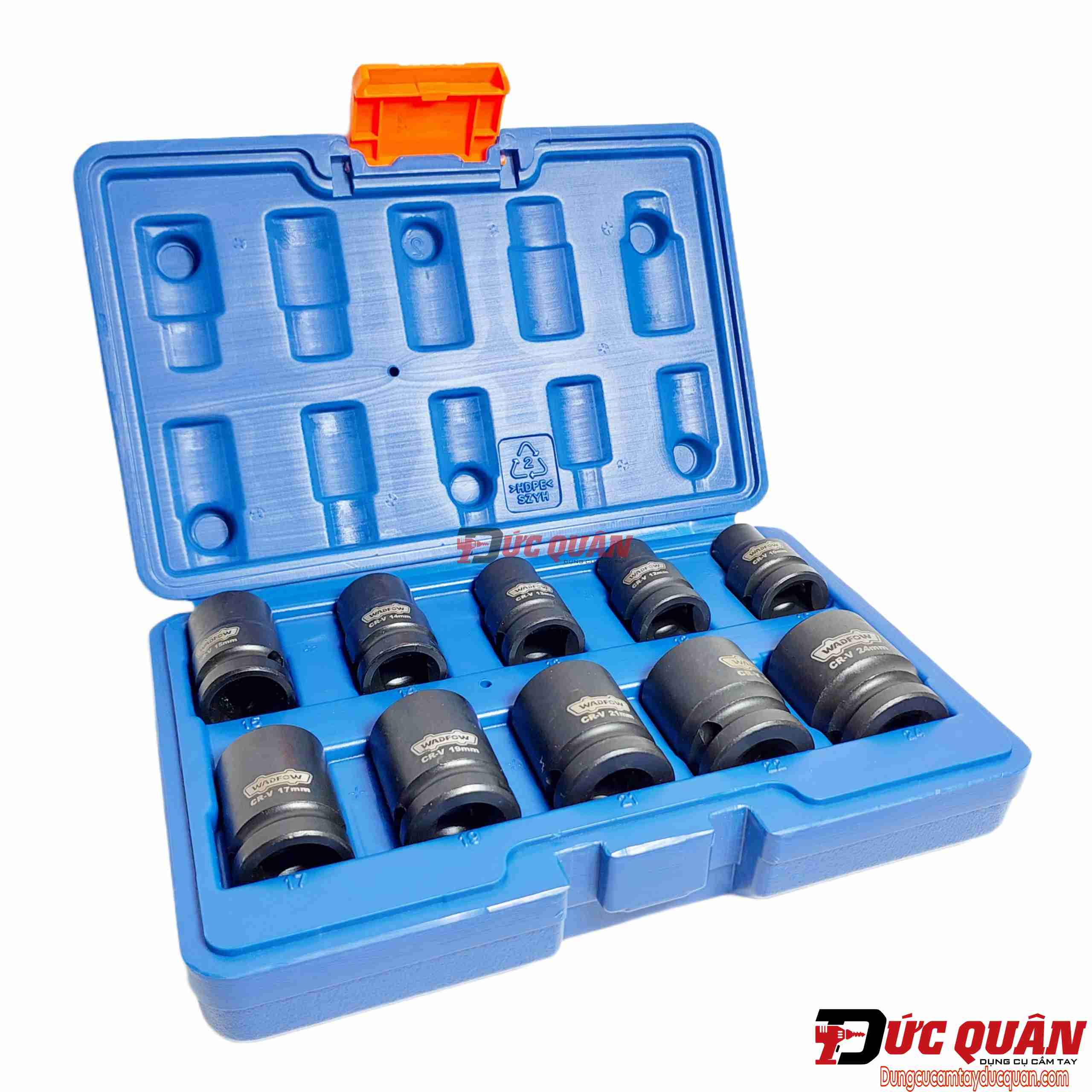 Bộ 10 đầu tuýp ( 1/2in dài 40mm ) WADFOW WMS1D01