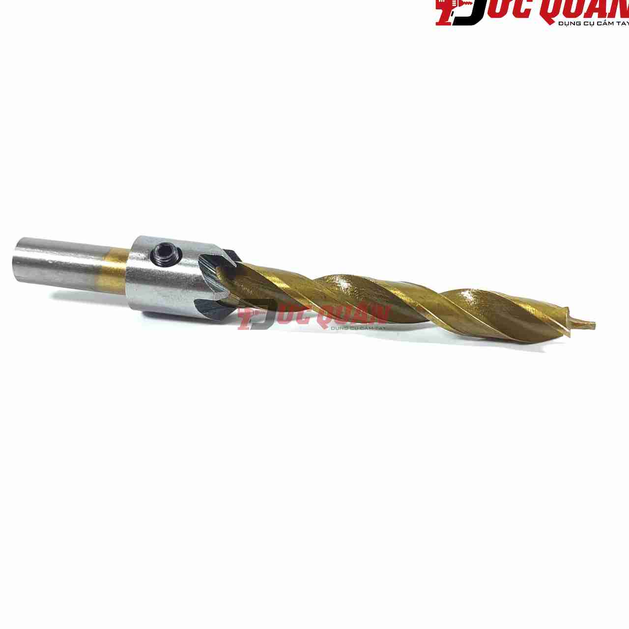 Bộ 7 mũi khoan gỗ, đầu đinh, bắt âm mũi vít, phủ titanium DQ24