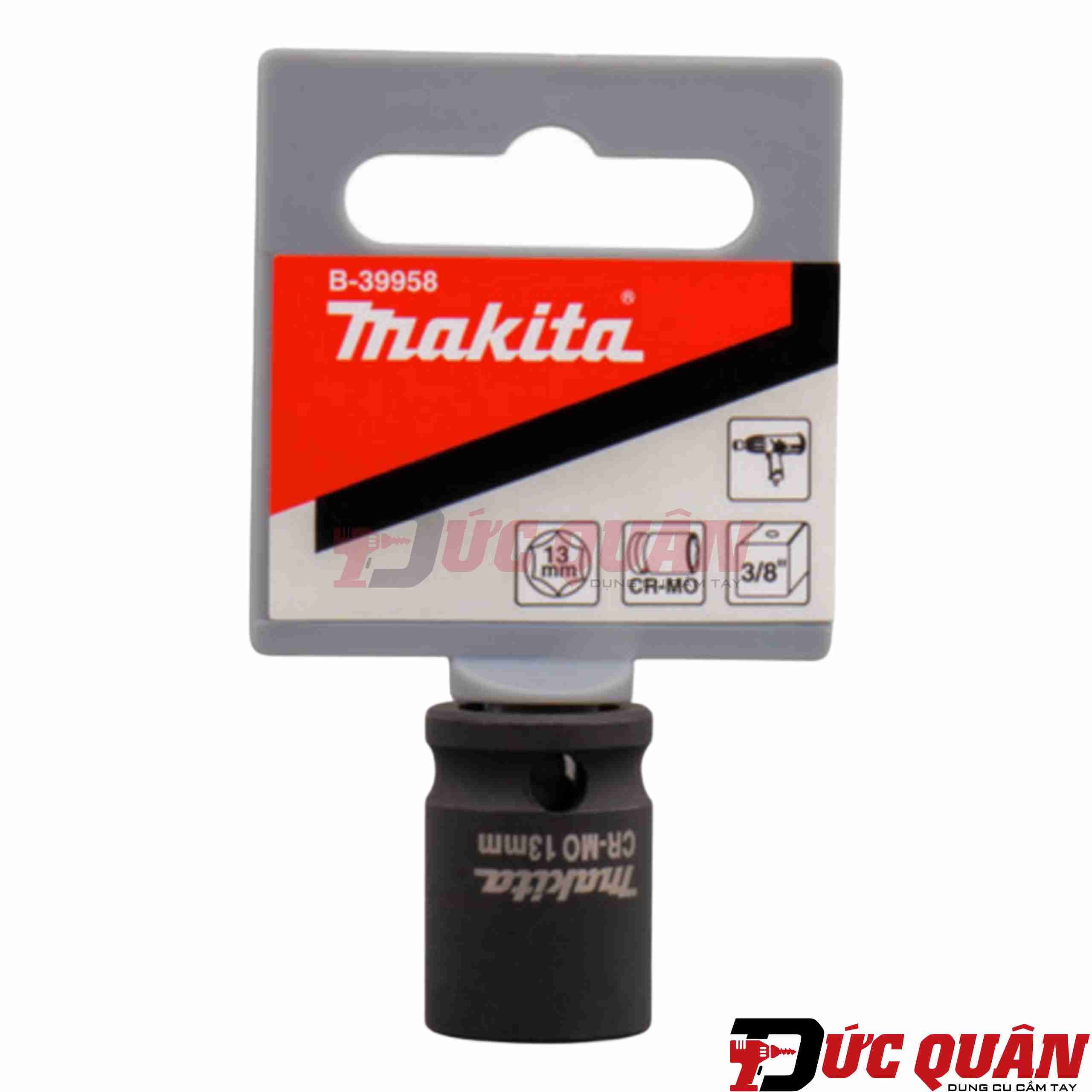 Đầu tuýp ngắn ( 3/8 dài 28mm ) Makita ( Full Size )
