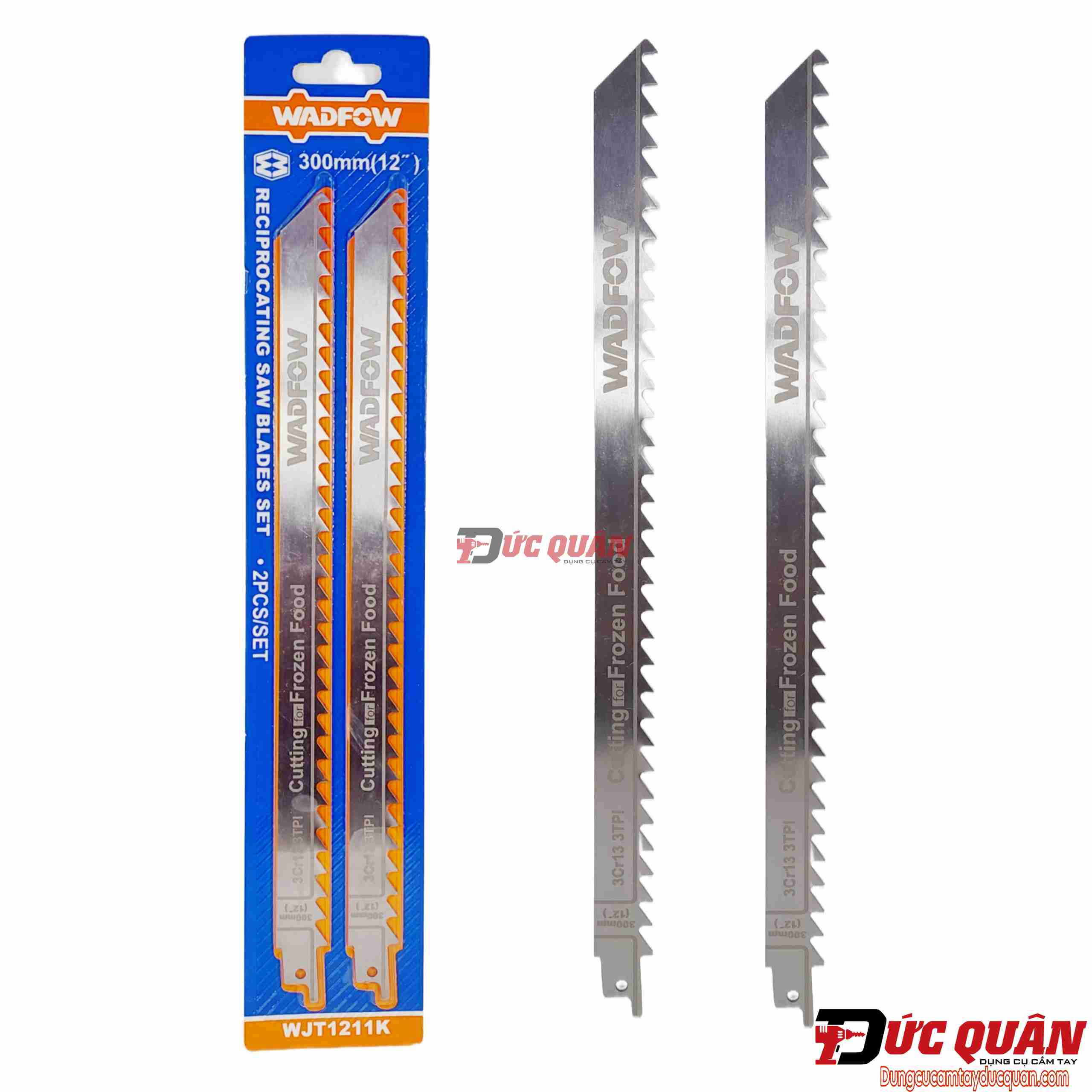 Bộ 2 lưỡi cưa kiếm ( cắt thực phẩm đông lạnh) dài 300mm WADFOW WJT1211K