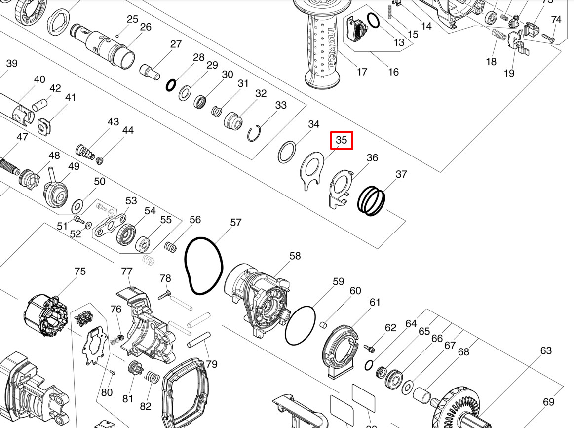 tấm đệm nối cho máy khoan bê tông MAKITA DHR165/DHR182