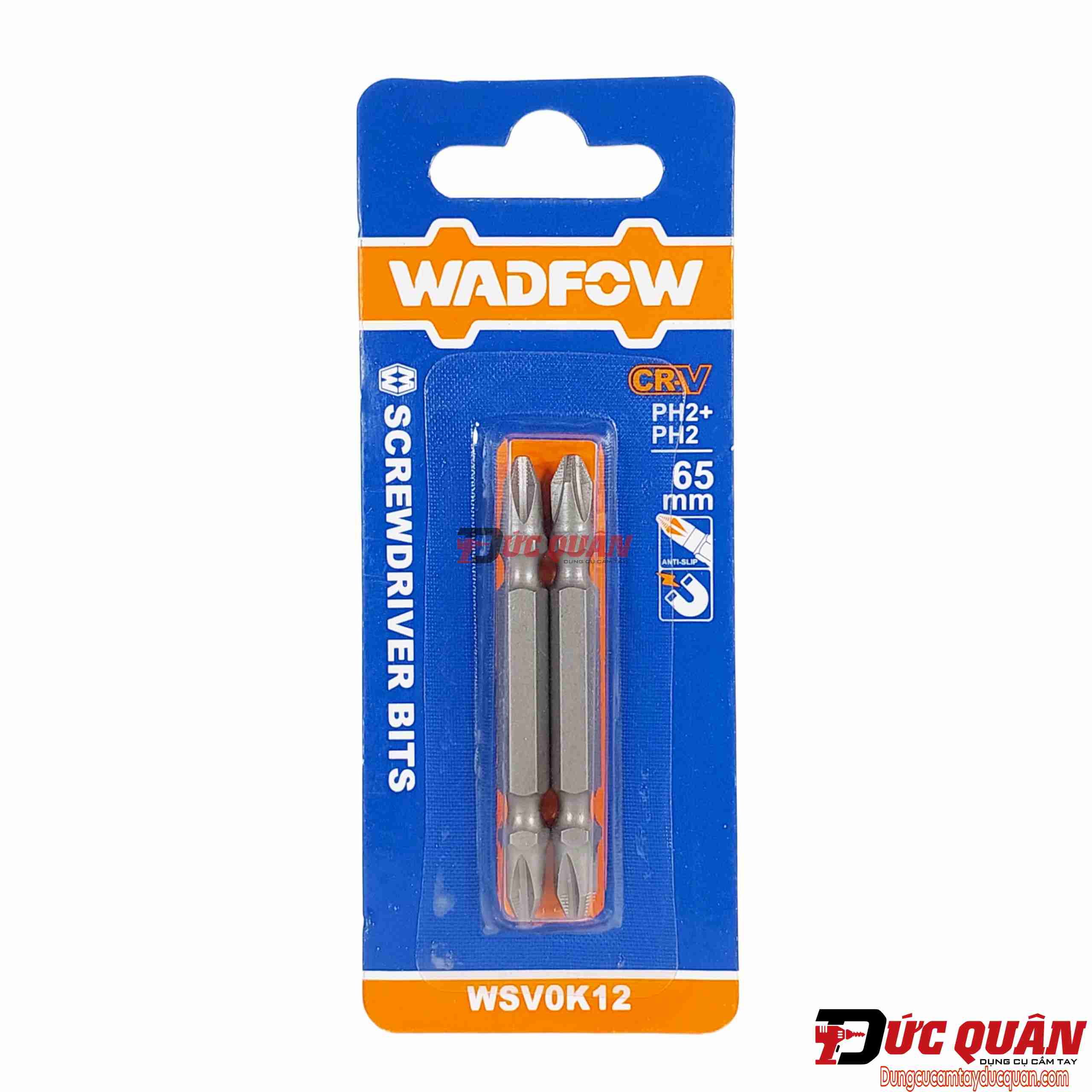 Đầu vít 2 đầu ( Ph2x65mm ) WADFOW WSV0K12  ( 1 Cái )