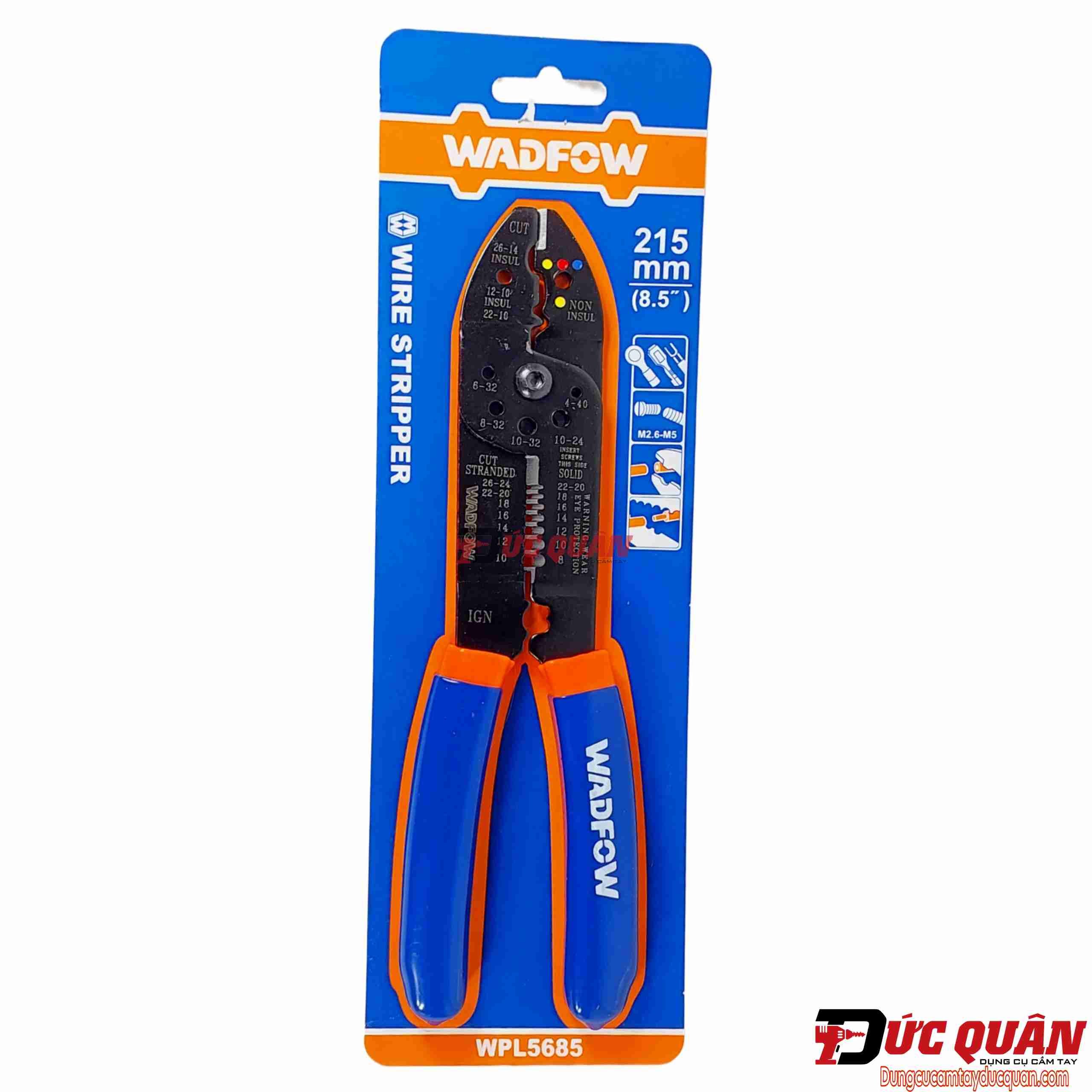 Kềm tướt dây điện 8.5in dài 215mm WADFOW WPL5685