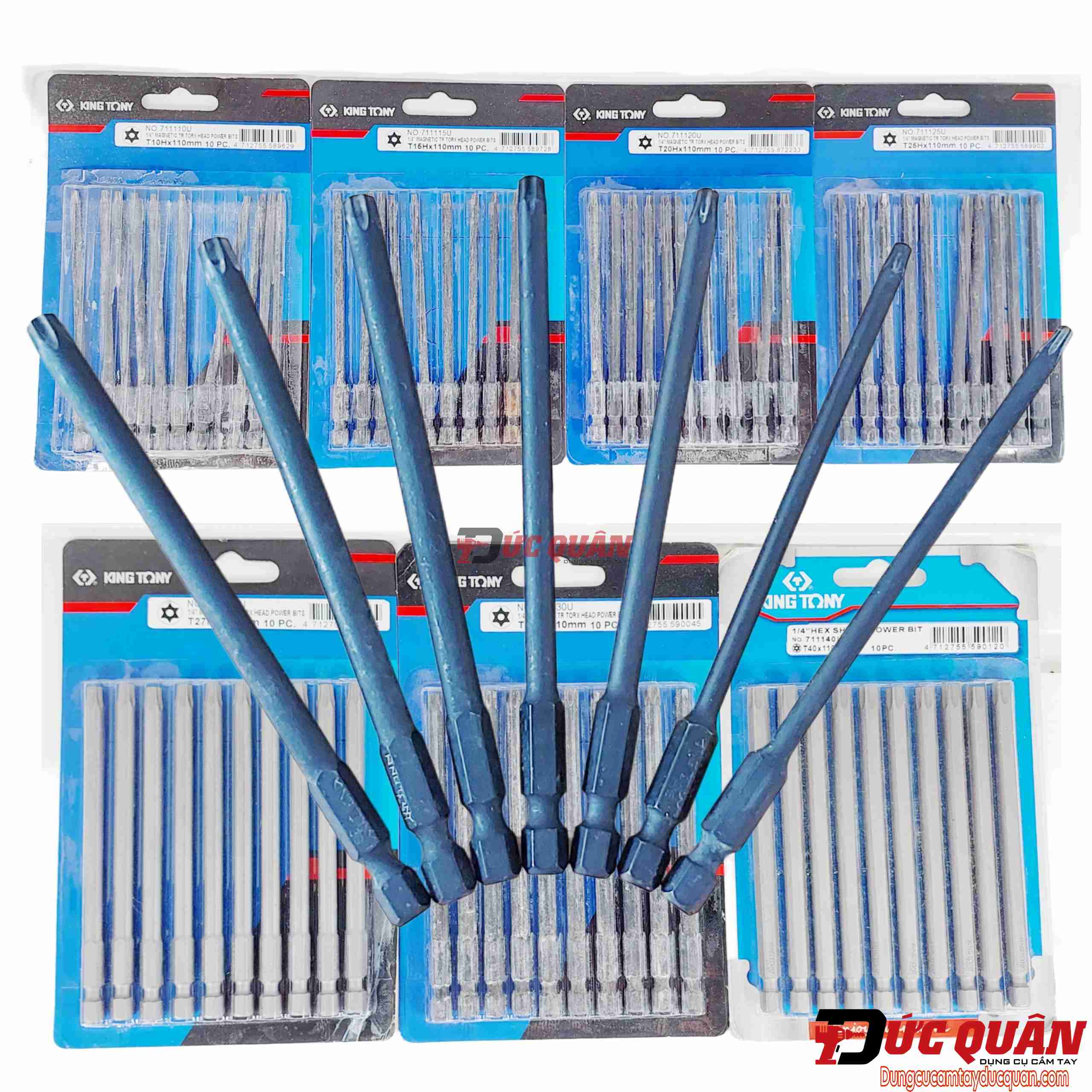 Mũi lục giác hoa thị có lỗ dài 110mm Kingtony