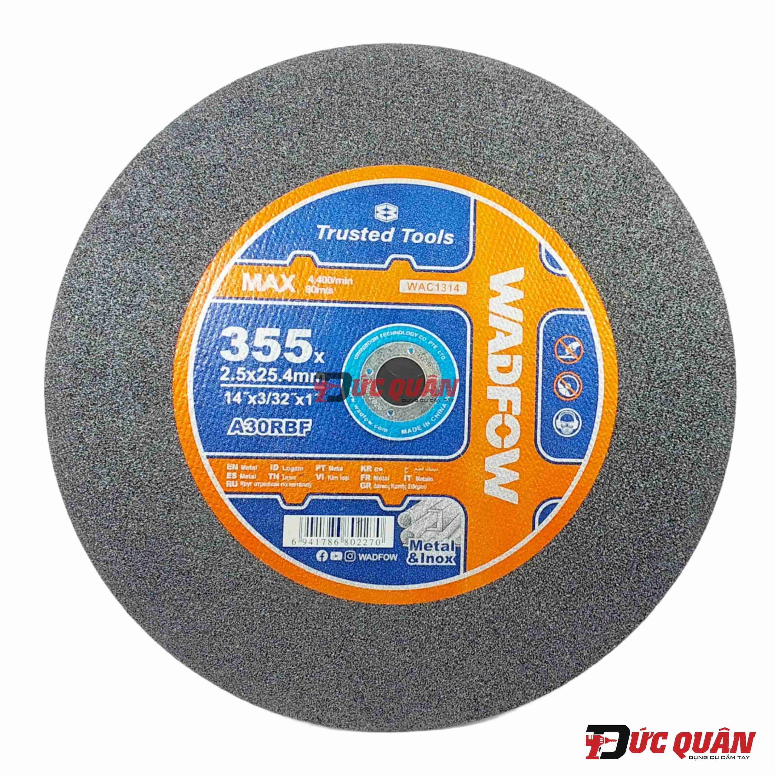 Đá cắt sắt & inox ( 355x2.5x25.4mm ) WADFOW