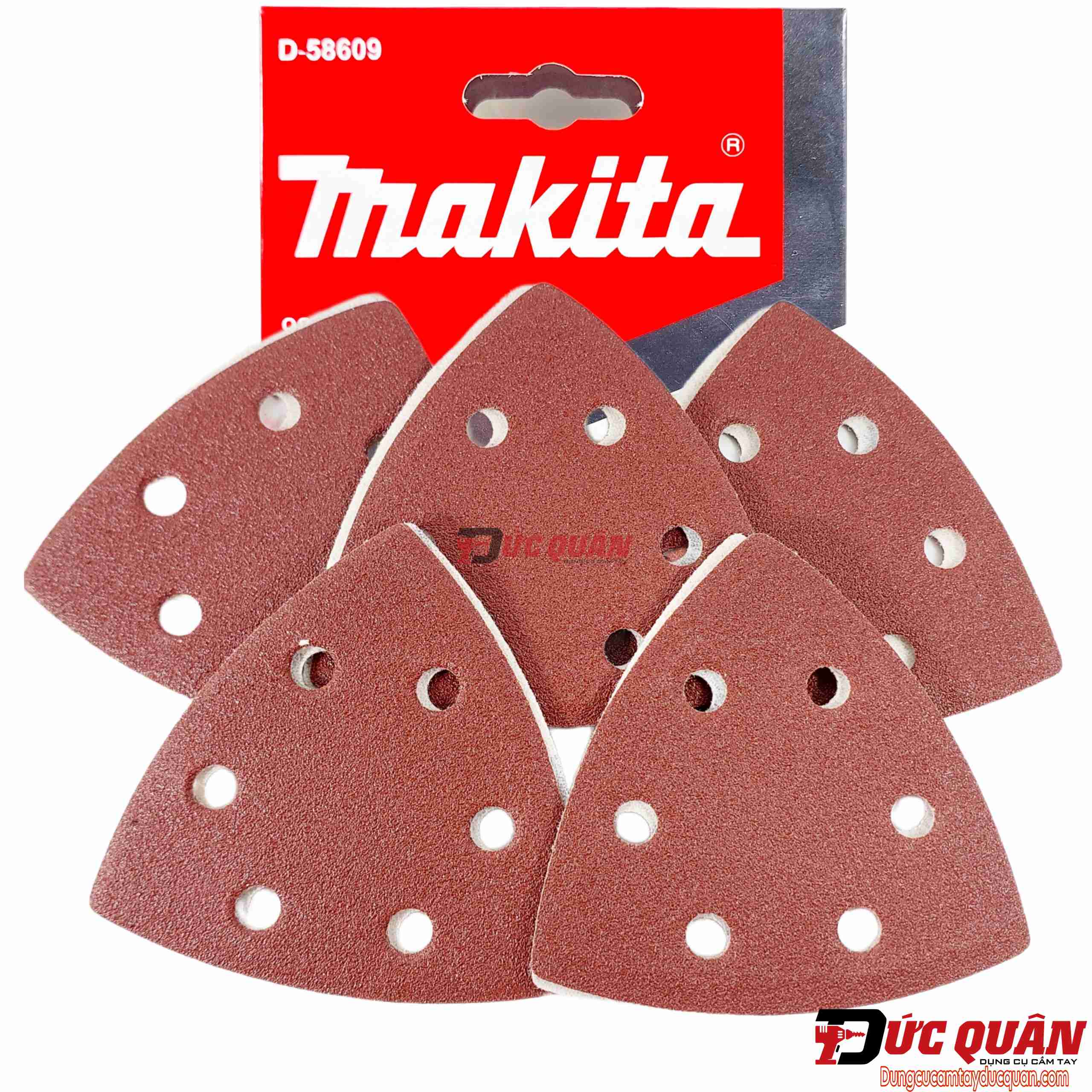 Bộ 10 giấy chà nhám tam giác 93mm cho máy cắt rung Makita ( Full độ hạt )