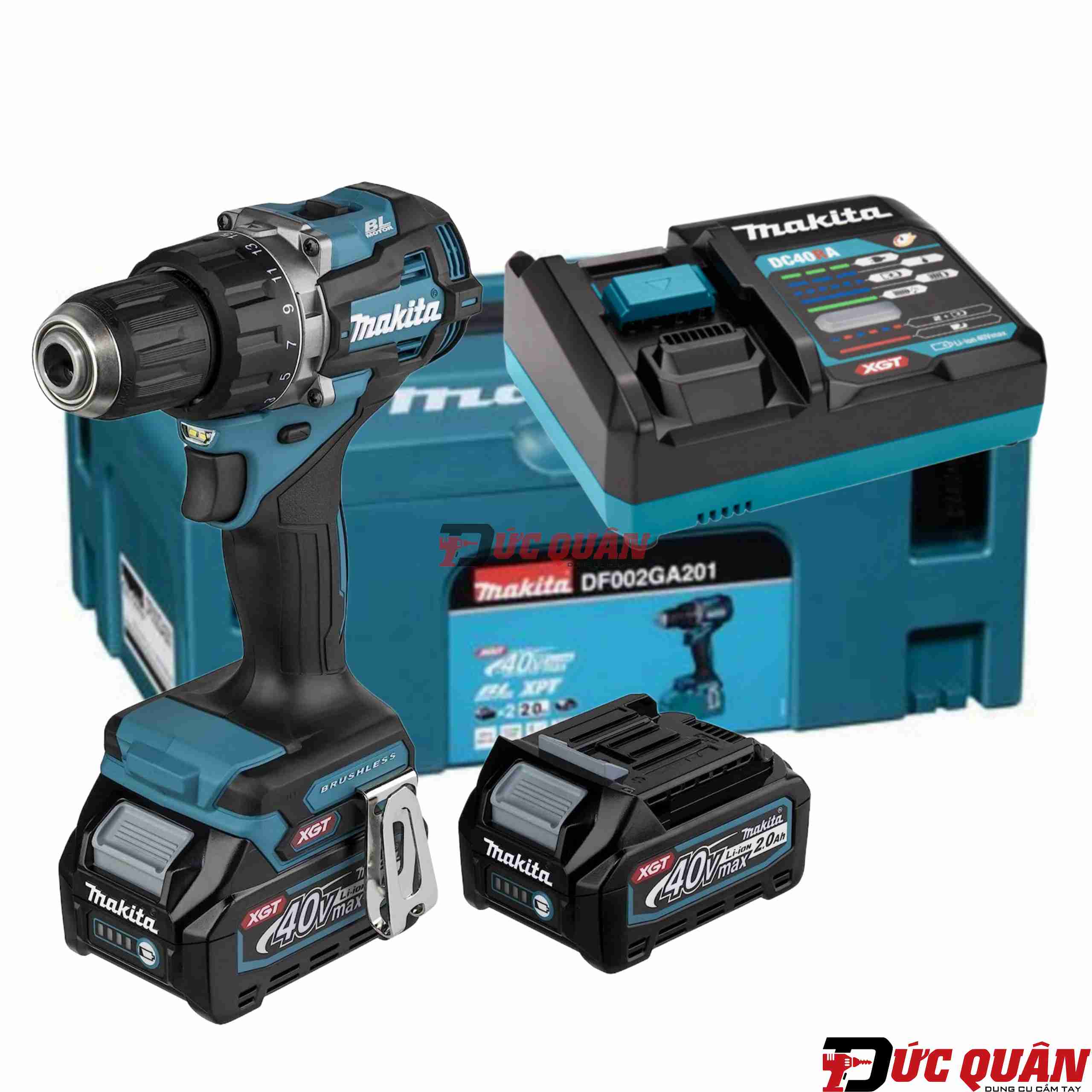 Bộ máy khoan và vặn vít dùng pin Makita DF002GA201