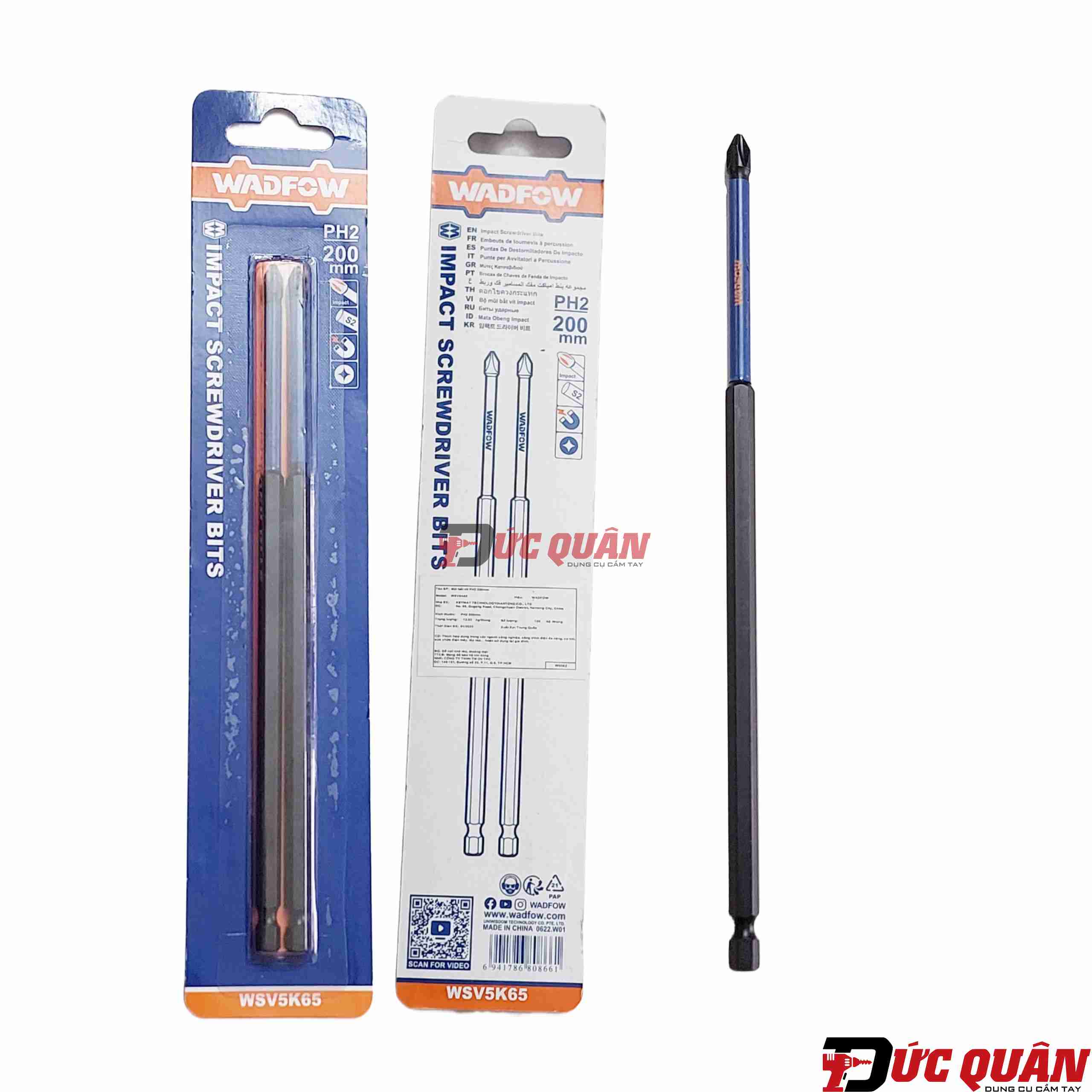 Đầu vít ba ke WADFOW ( Ph2 dài 200mm ) WSV5K65 ( 1 đầu )