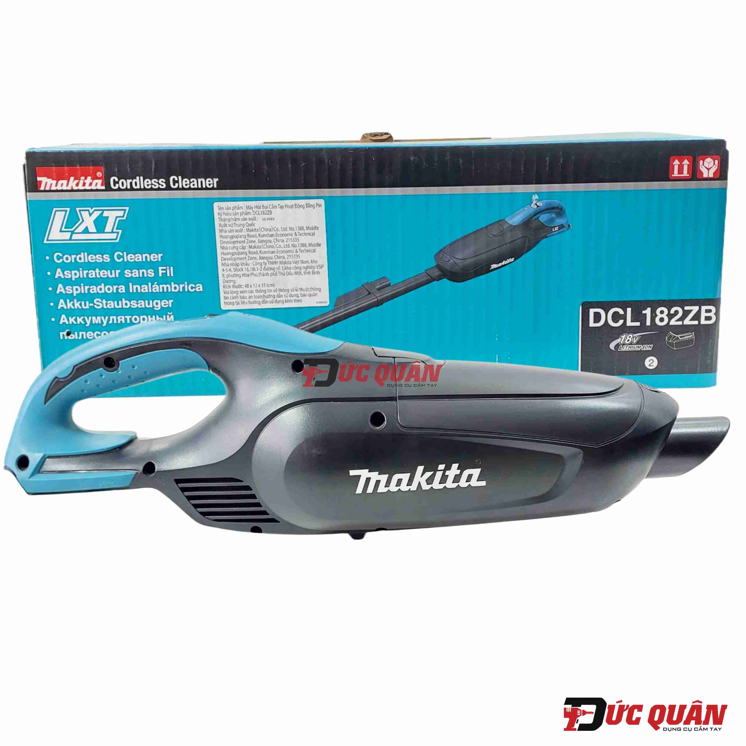 Máy hút bụi dùng pin 18v Makita DCL182ZB (Ko pin sạc)