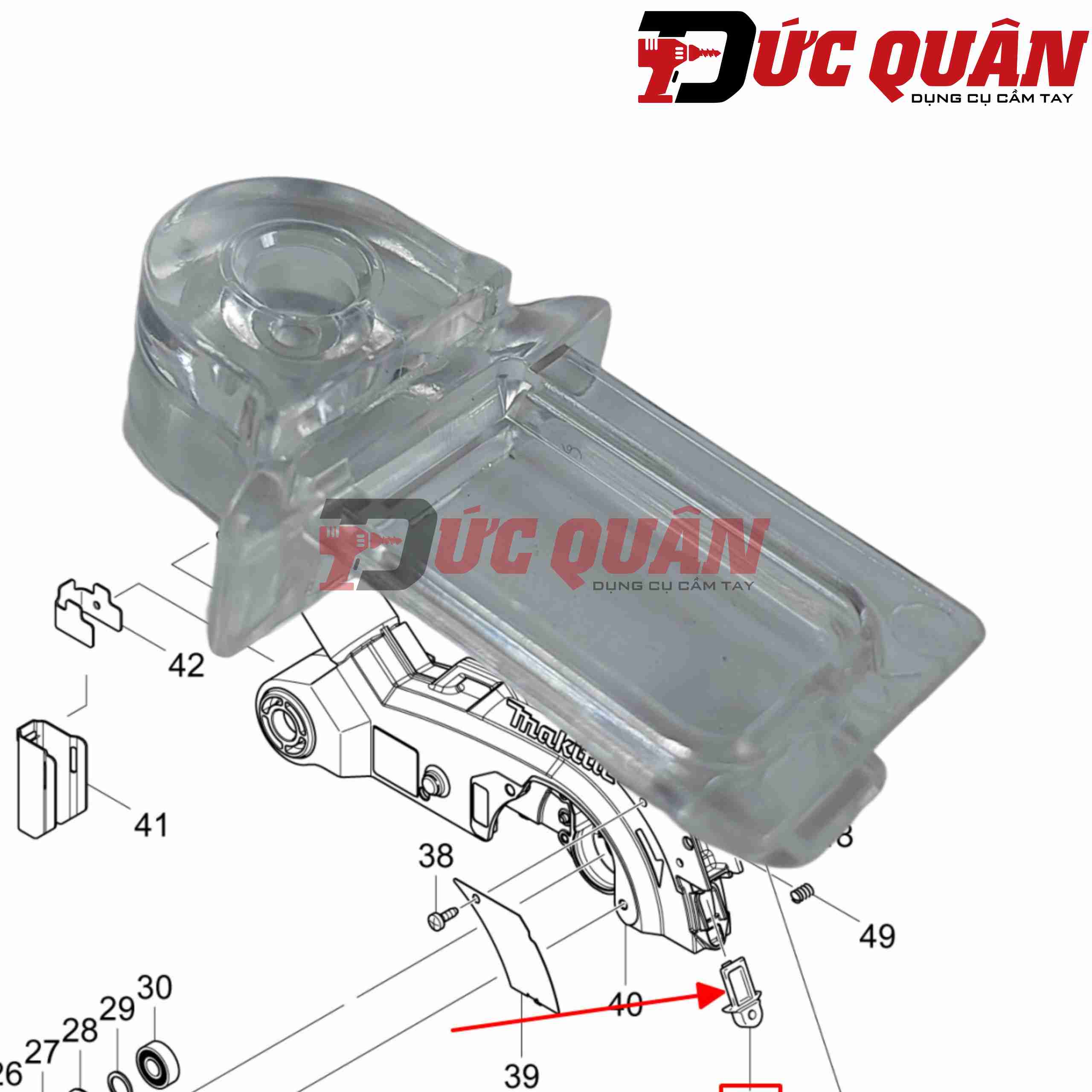Ống kính máy cưa xích DLS600 Makita 418104-8