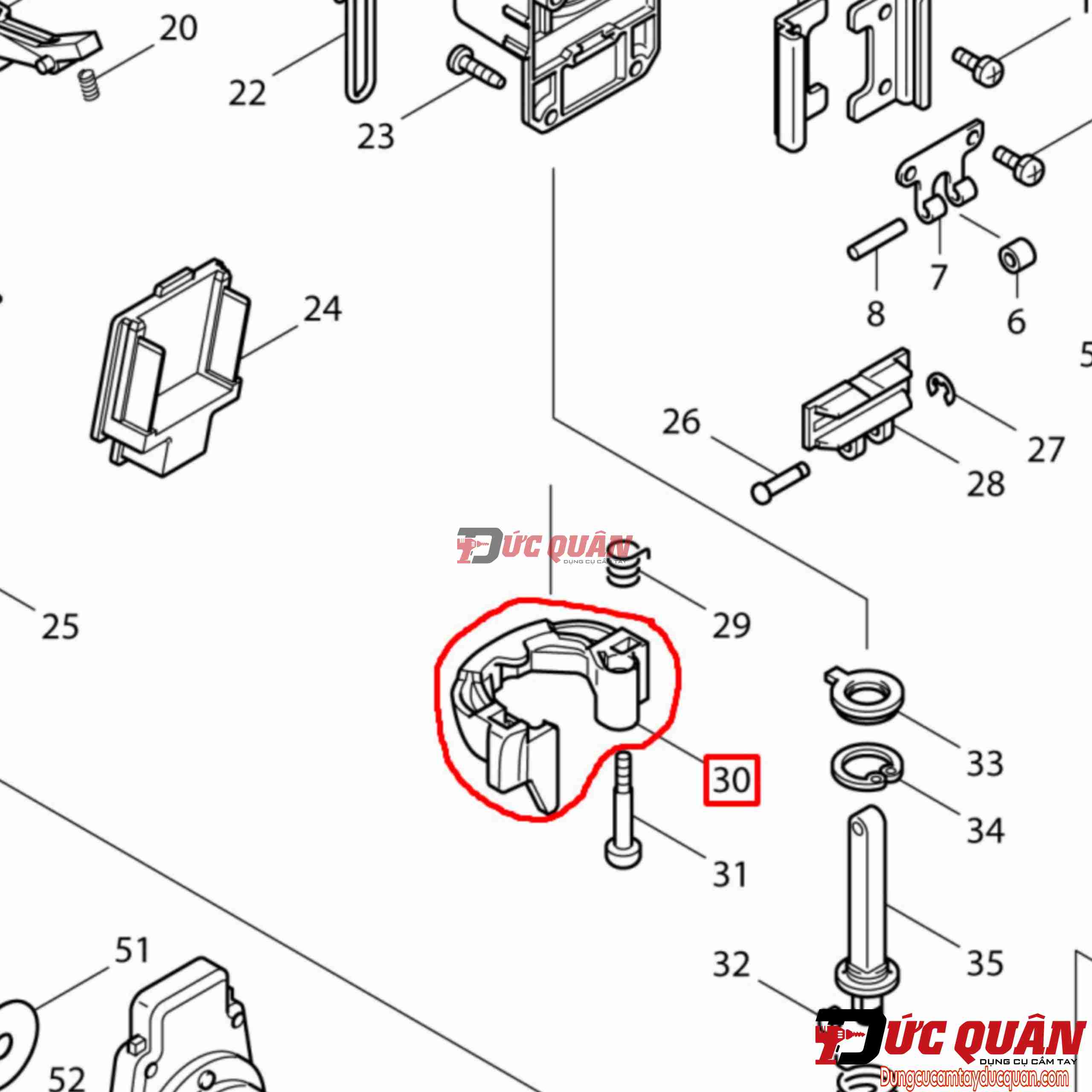 Nấp nhựa bảo vệ máy Makita DJR180/ 4350CT 419820-5