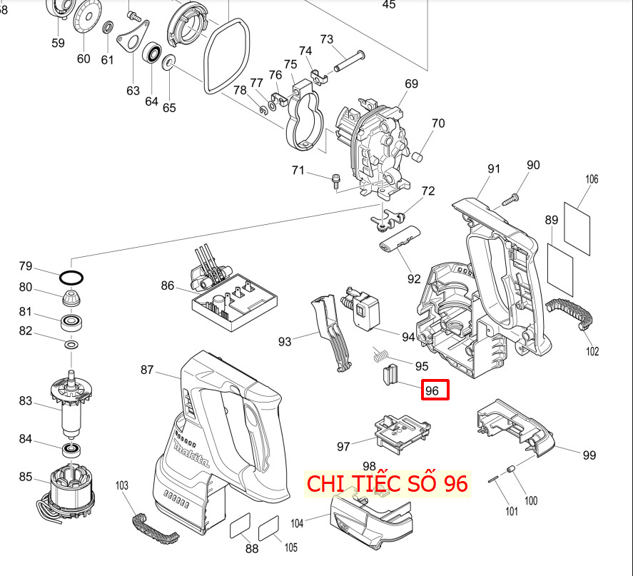 Đệm cao su máy khoan bê tông DHR242/DHR244/DHR280