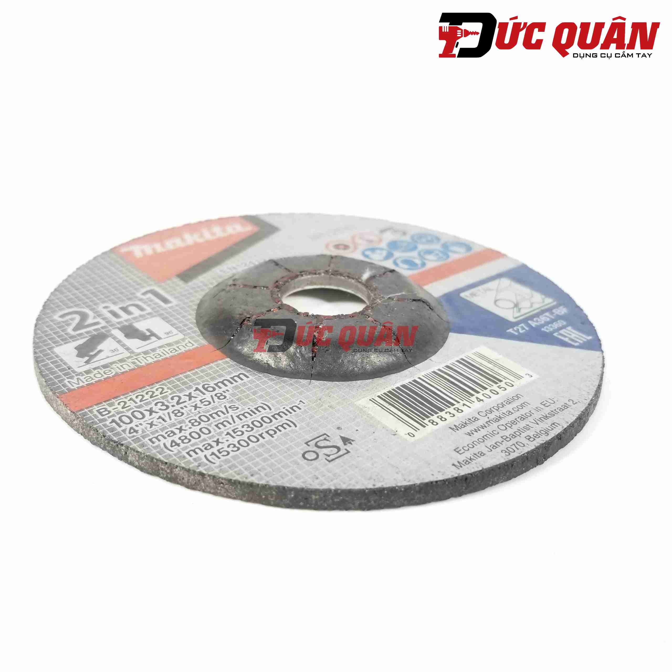 Đá mài và cắt 2 trong 1 Makita ( 100x3.2x16mm ) B-21222
