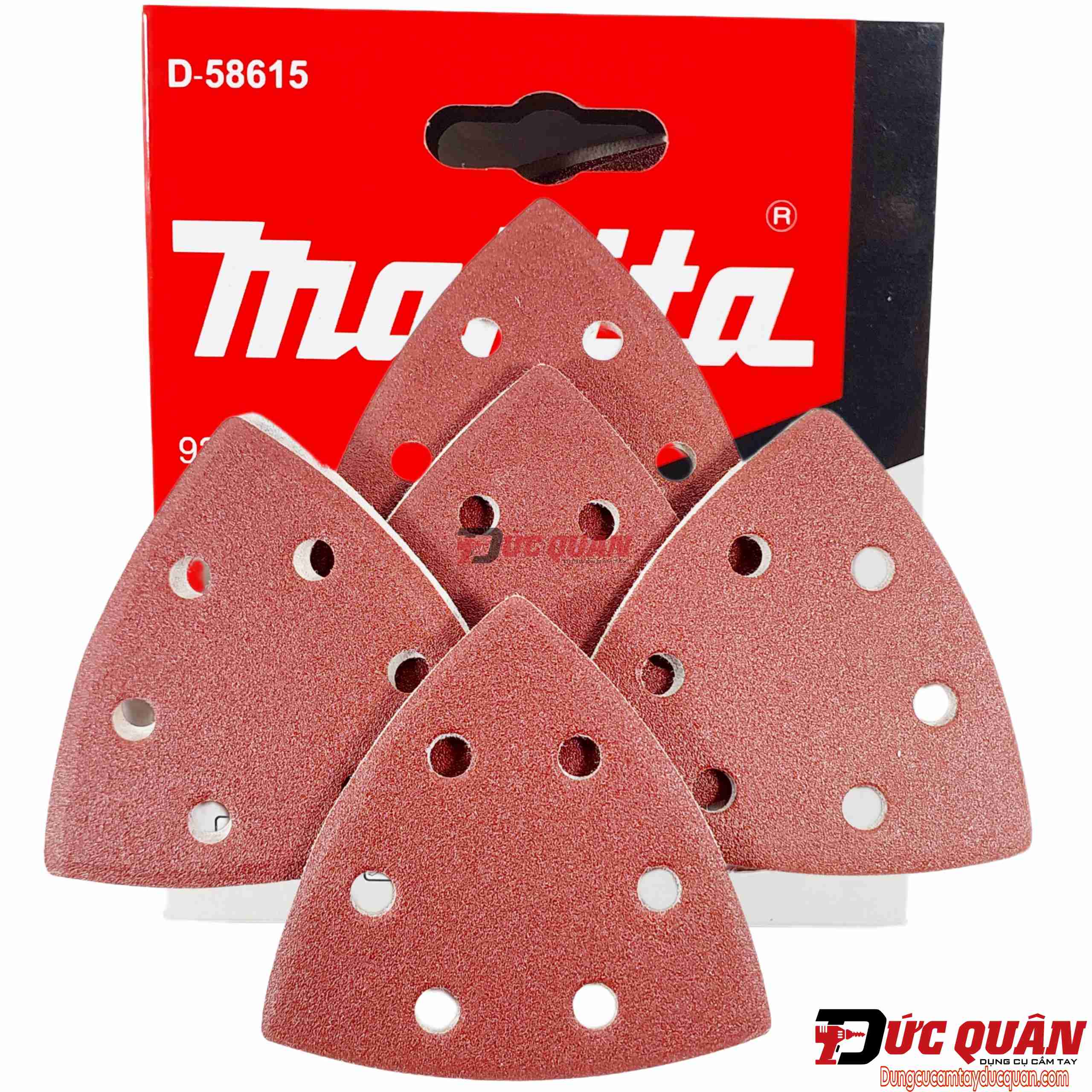 Bộ 10 giấy chà nhám tam giác 93mm cho máy cắt rung Makita ( Full độ hạt )