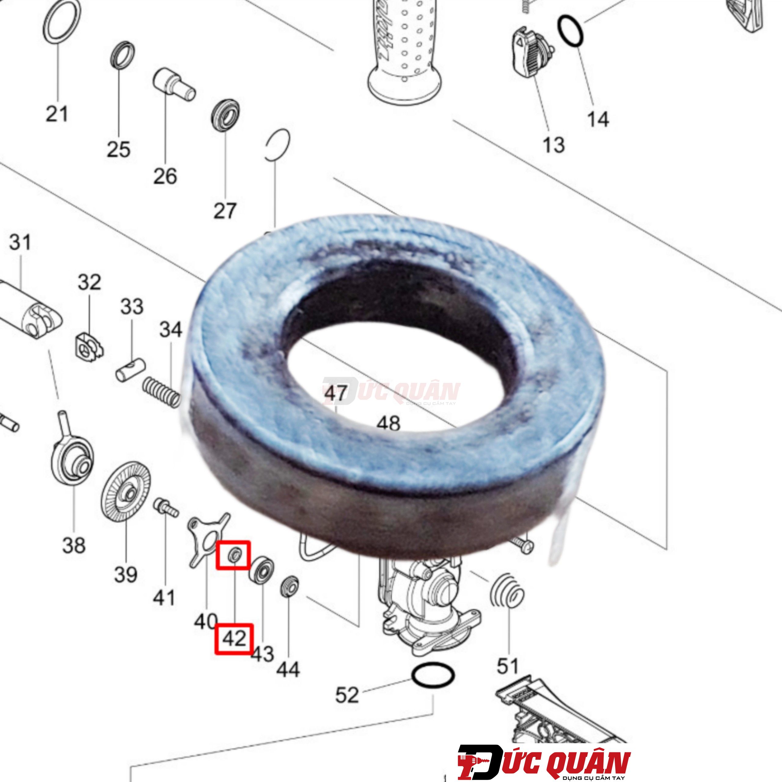 Vòng đệm ( 5 ) máy Makita DHR171 257415-4