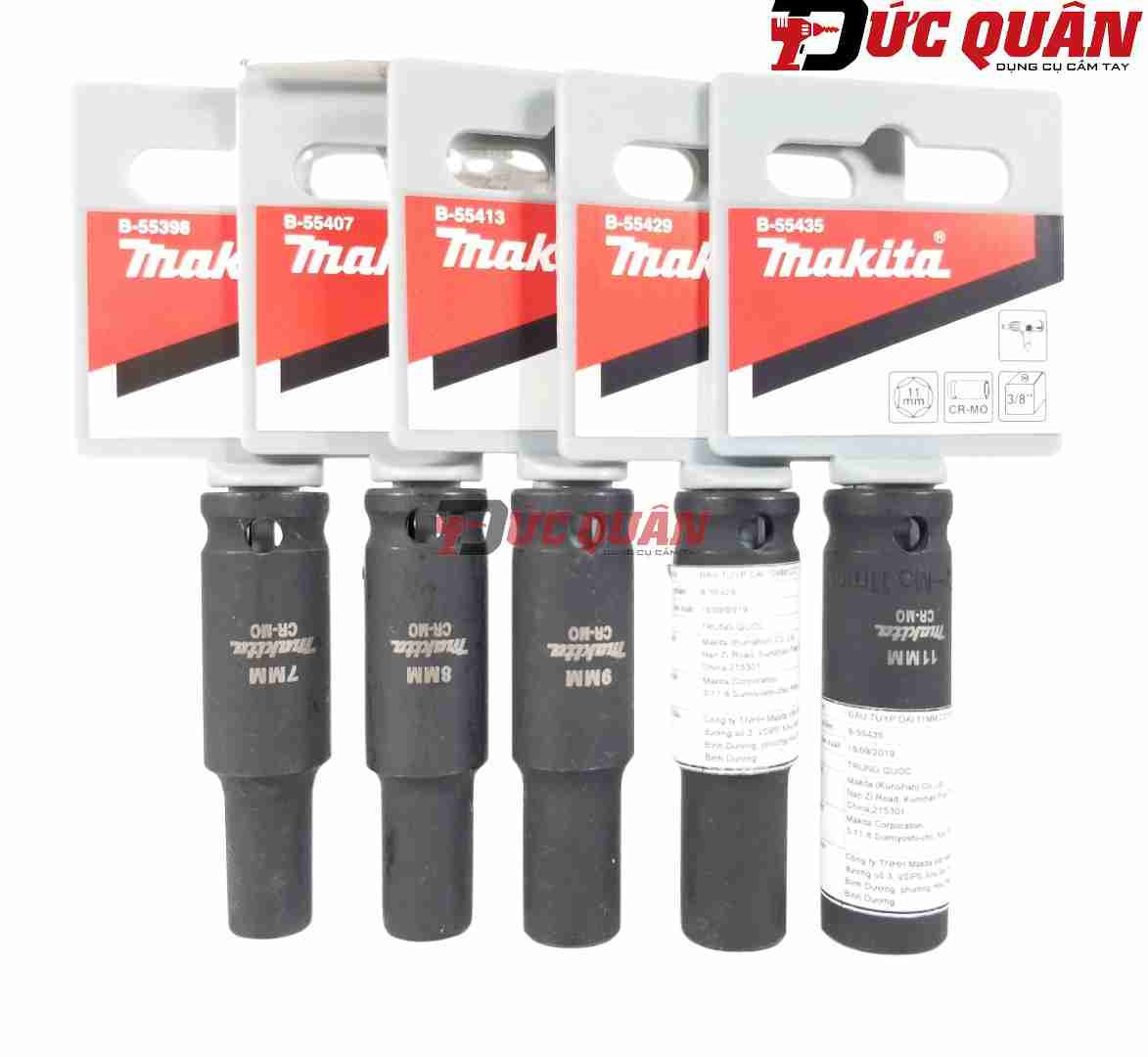 Đầu tuýp loại sâu 6 cạnh ( 3/8 dài 63mm ) chất liệu thép Cr-Mo MAKITA