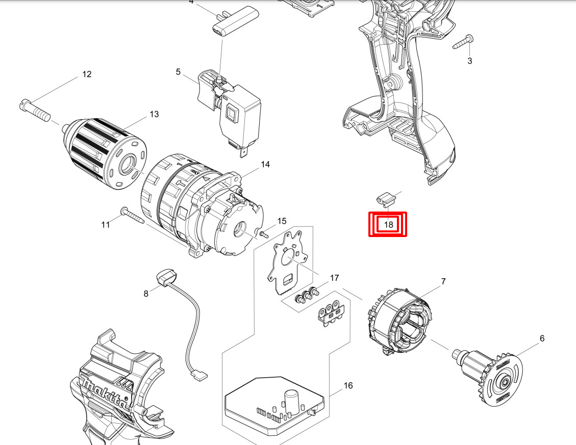 Chốt giảm sót máy khoan Makita 424517-3