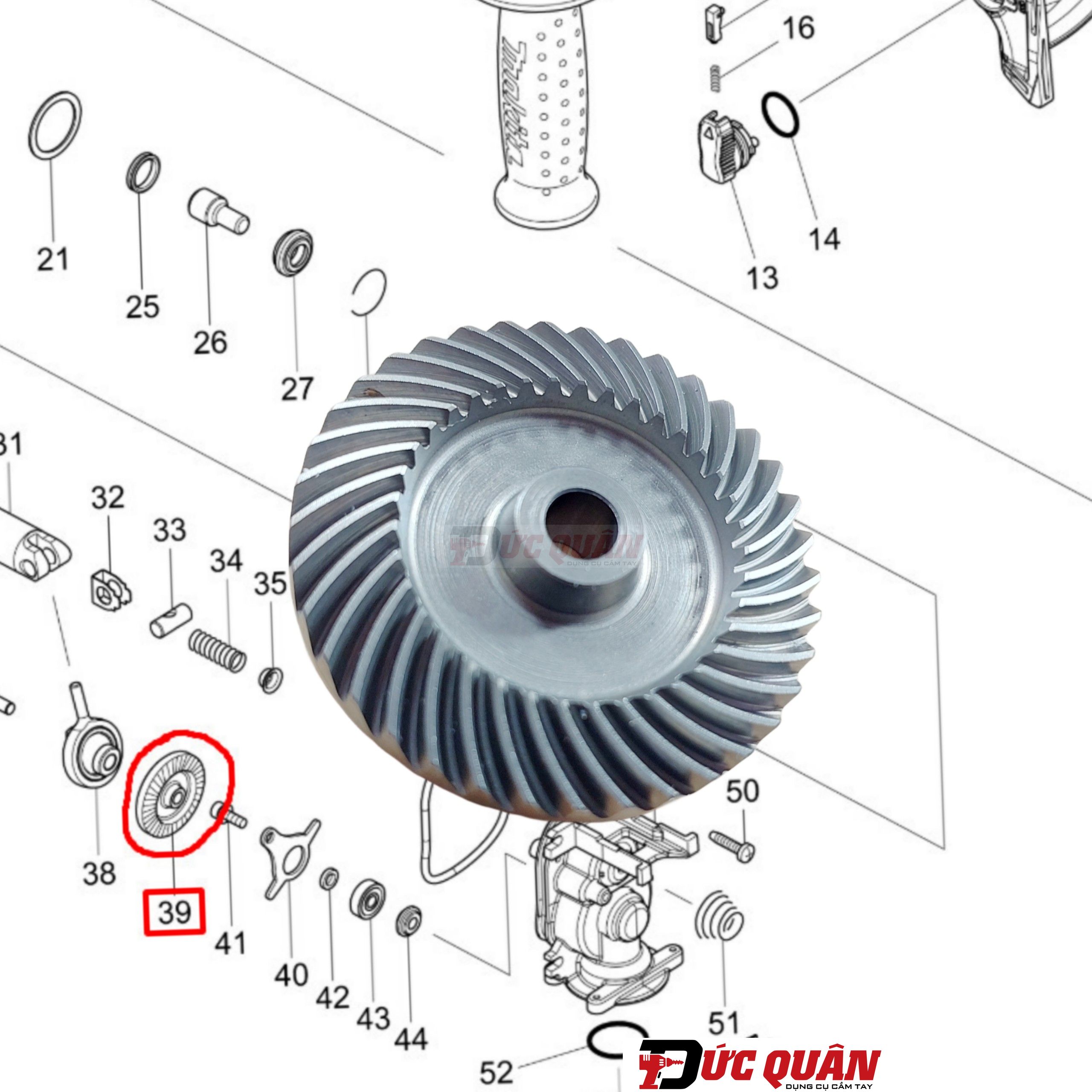 Bánh nhông máy Makita DHR171 221481-7
