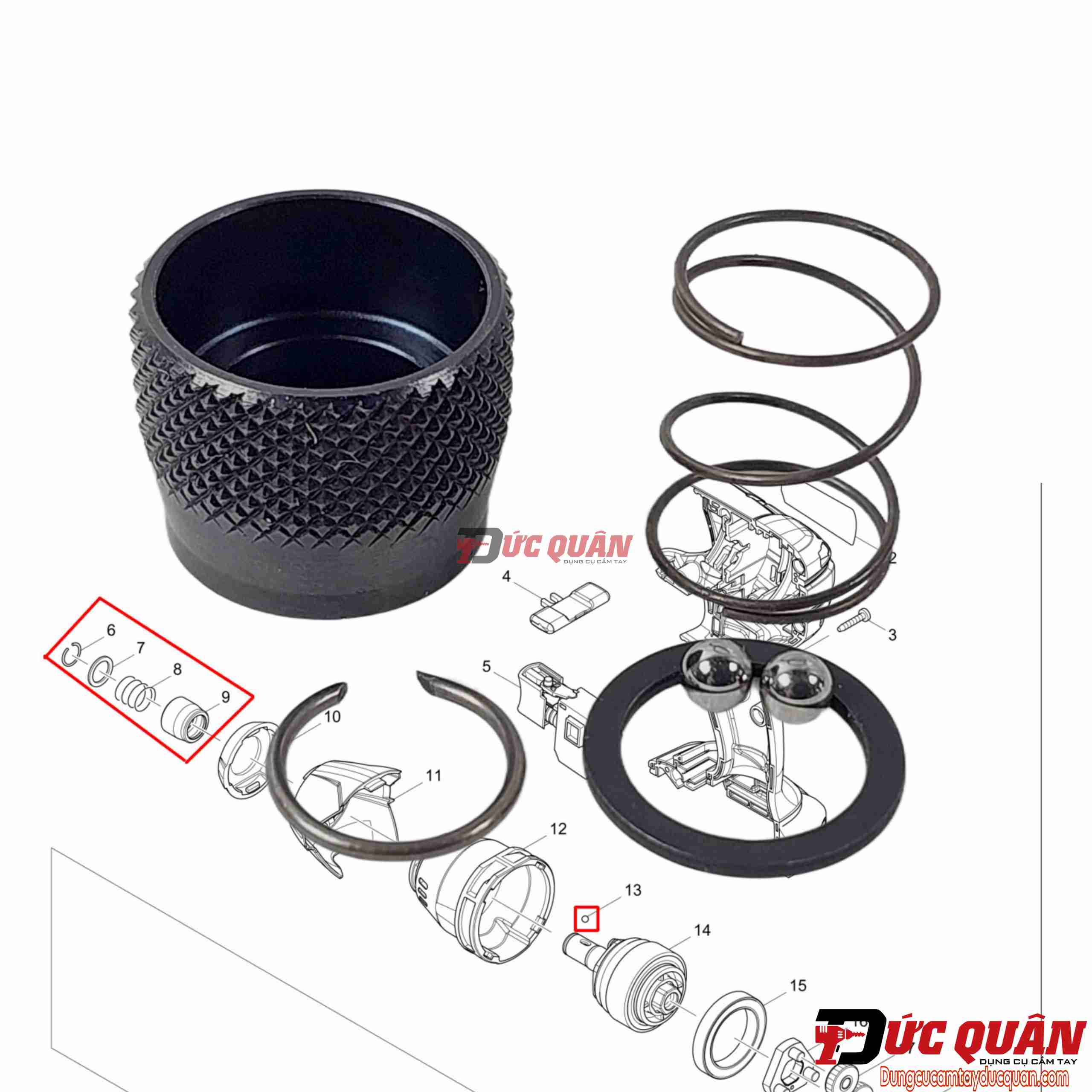 Bộ ngậm đầu vít máy búa dầu Makita DTS141 326542-9