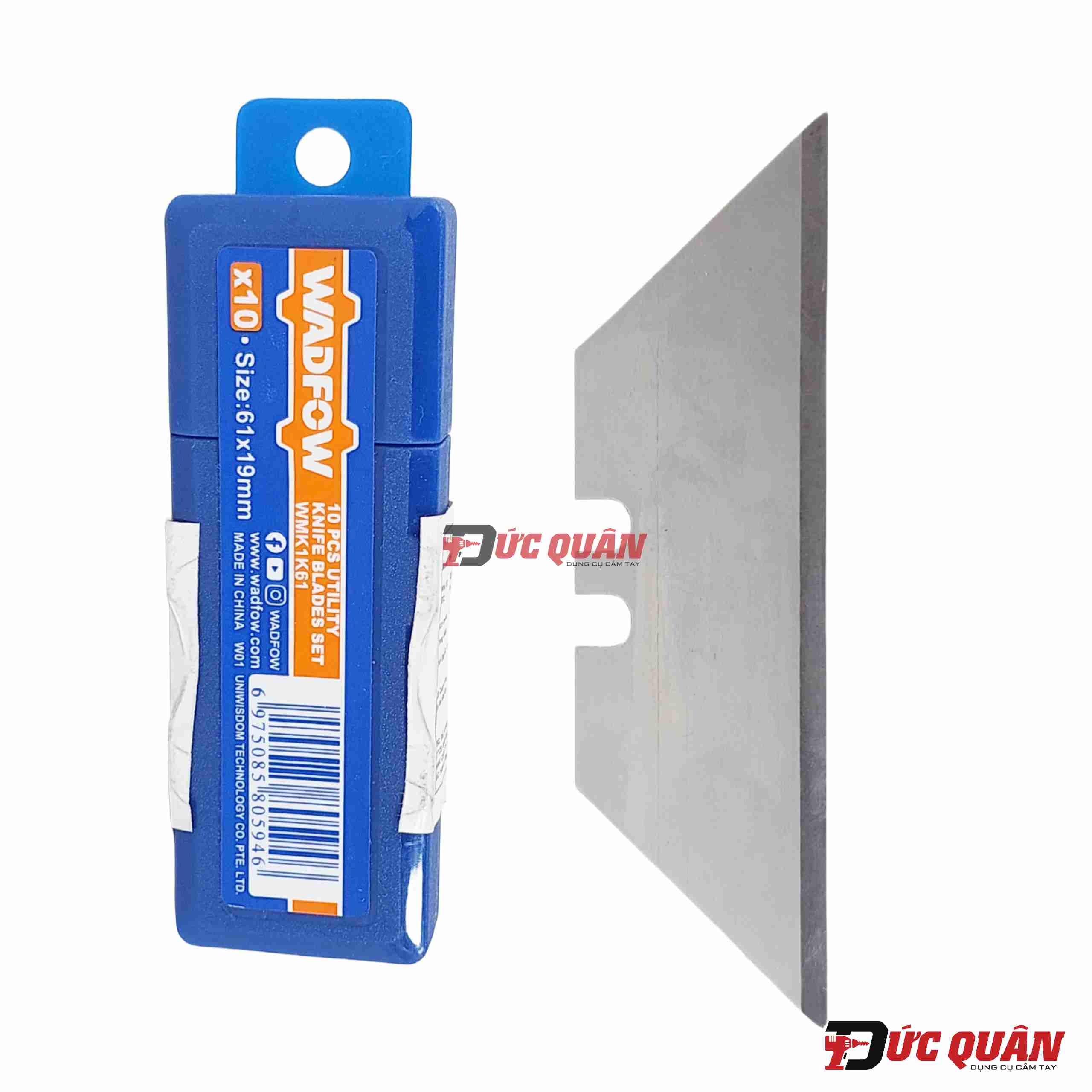 Bộ 10 lưỡi dao rọt giấy ( 19x61mm ) WADFOW