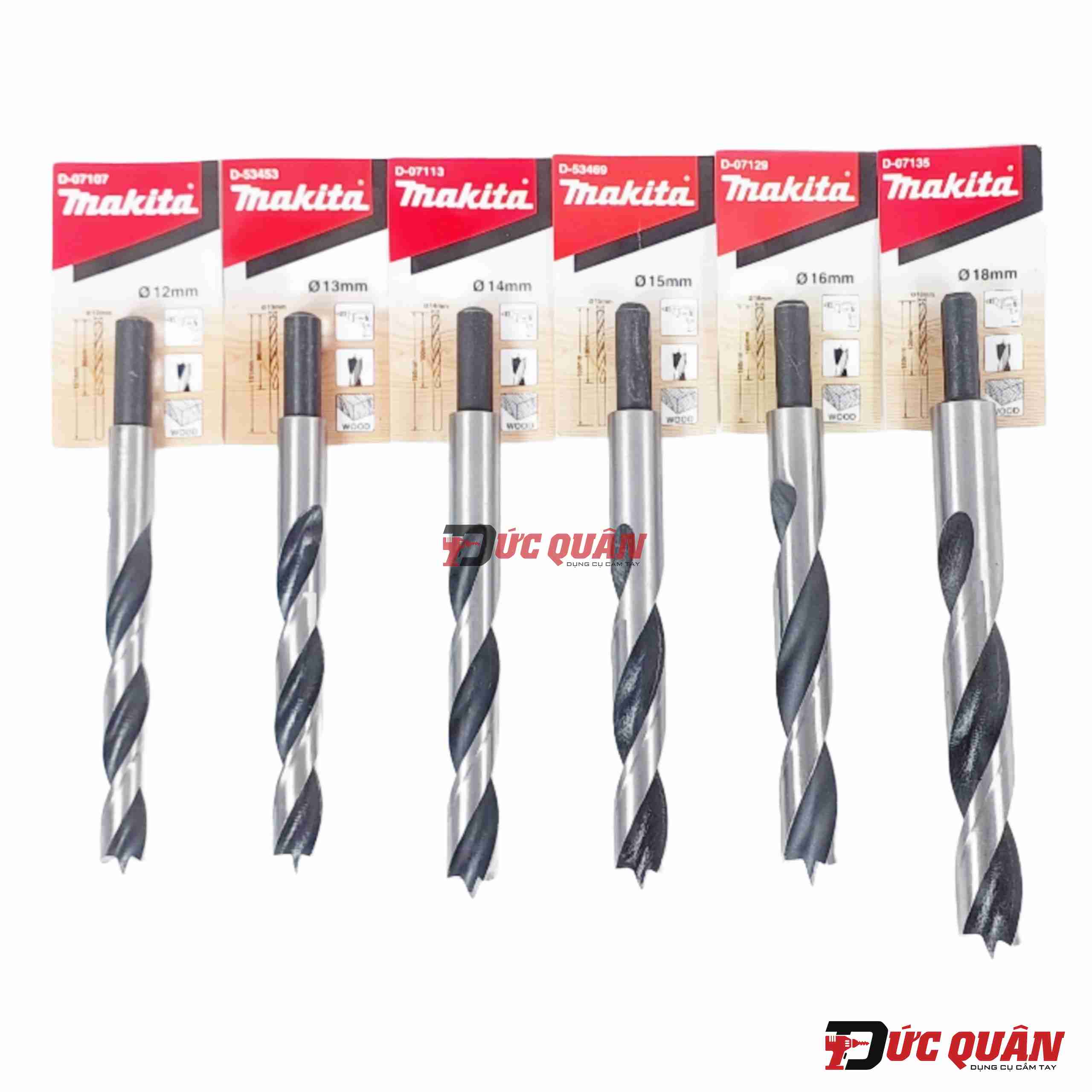 Mũi khoan gỗ chân tròn ( 12-18mm ) Makita