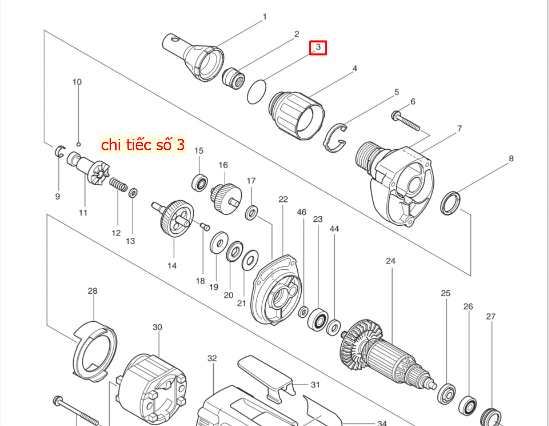 Vòng đệm cao xu máy mài khuông, máy bắn thạch cao MAKITA 906/6822/6823/6825/BUR182